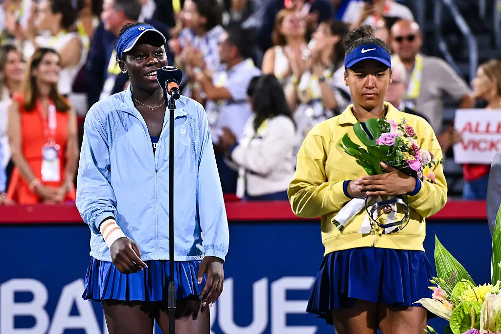 Victoria Mboko and Naomi Osaka pictured after the 2025 Canadian Open final (Image: Getty)