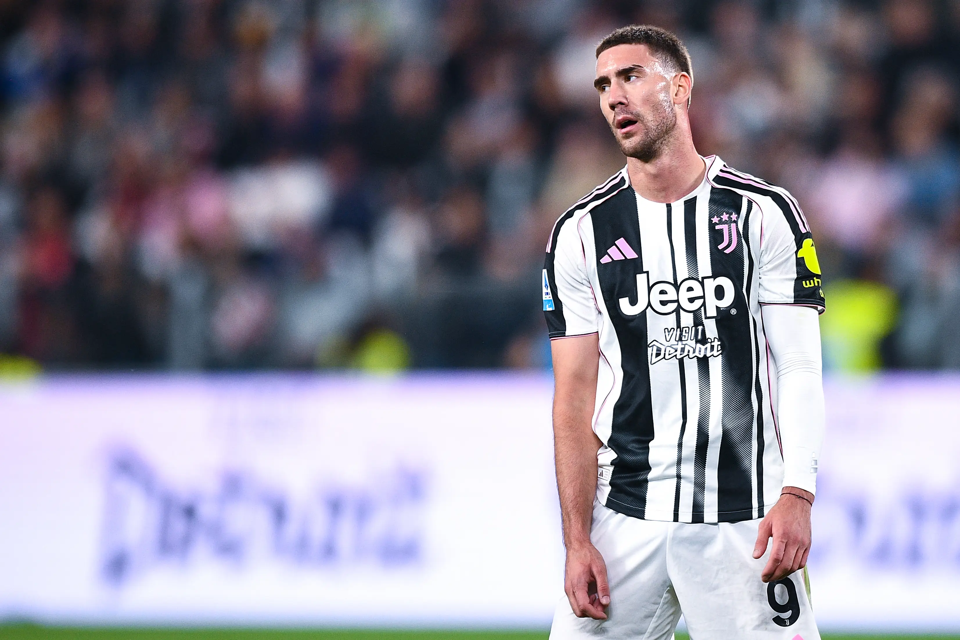 Vlahovic is on the shortlist for Barcelona's Lewandowski replacement. Image: Getty