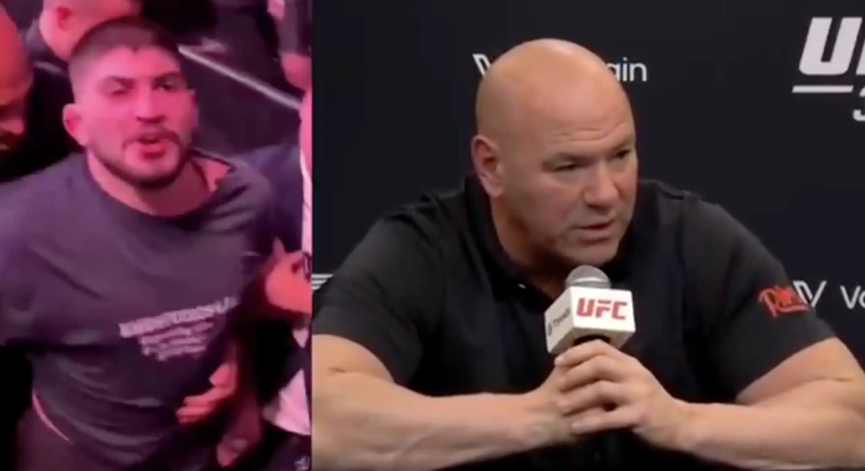 White issued a lifetime UFC ban to Danis. Image credit: X/@ChampRDS