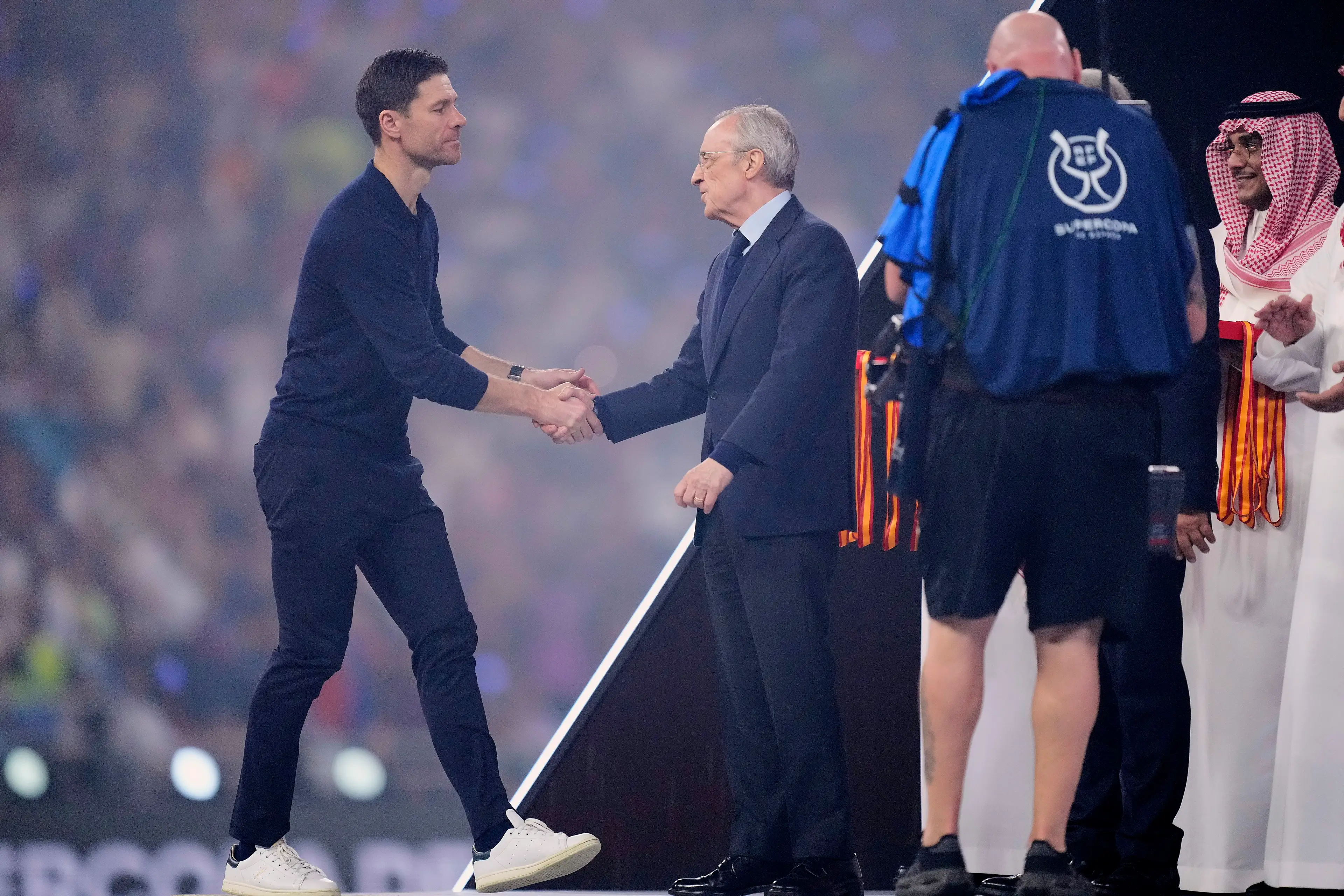 Xabi Alonso left Real Madrid after their defeat to Barcelona. Image: Getty 