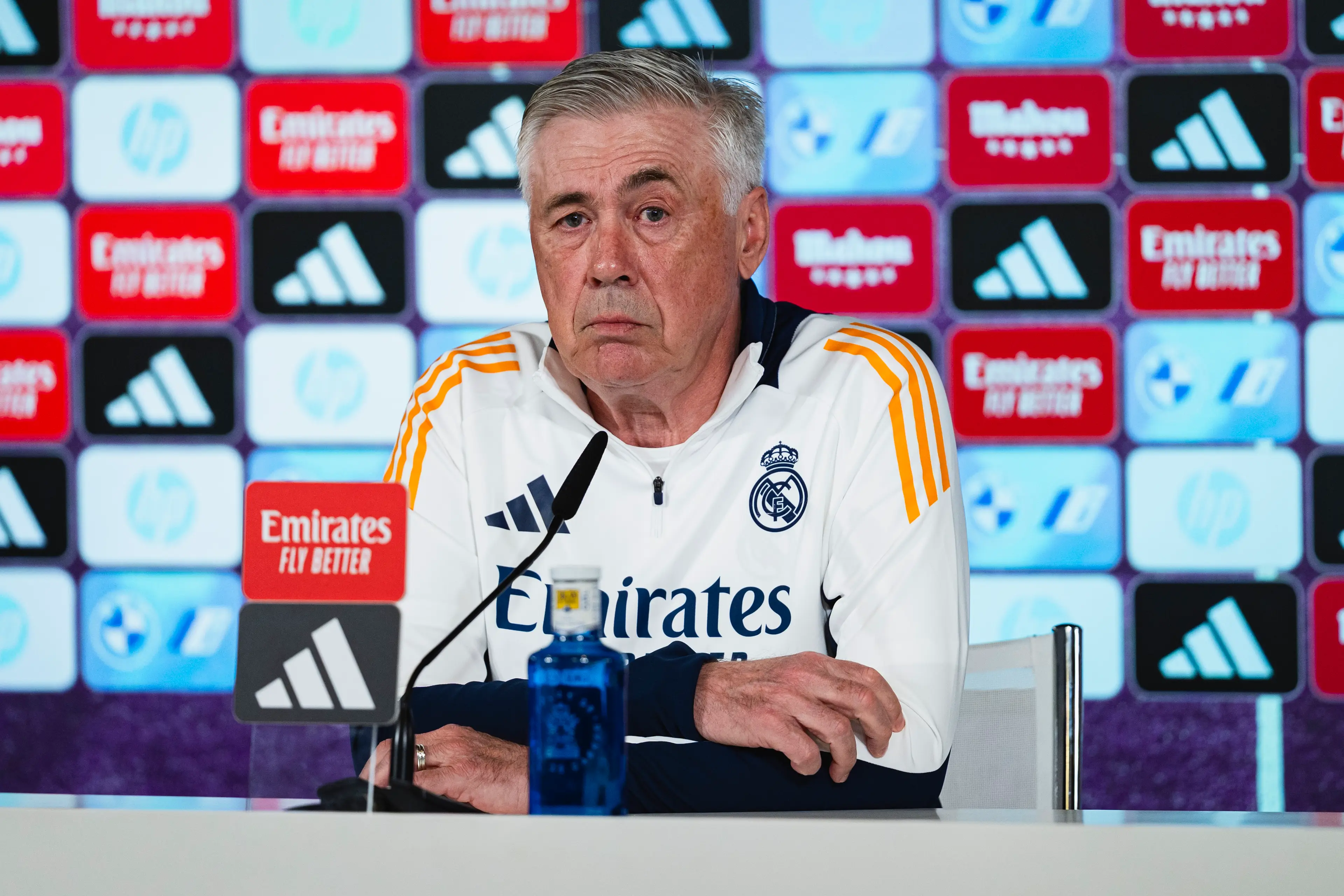 Carlo Ancelotti is leaving Real Madrid at the end of the month. Image: Getty