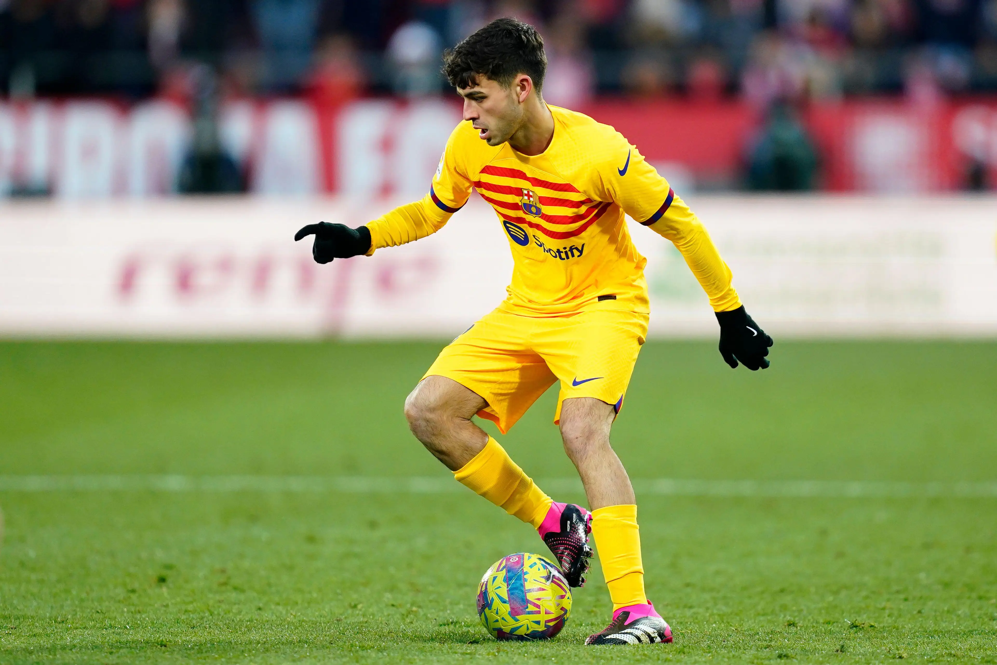 Pedri replaced Dembele in the 26th minute. (Image