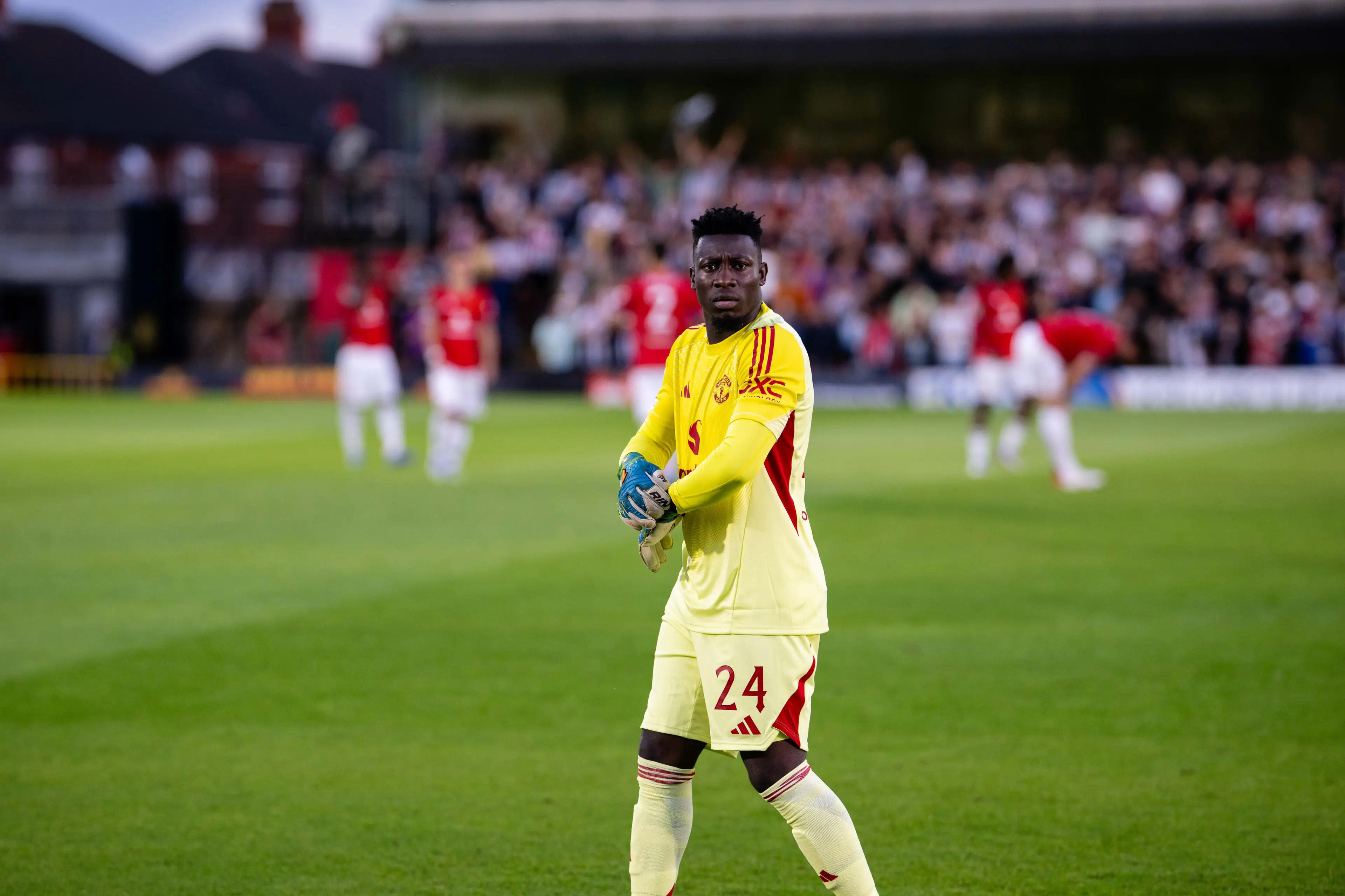 Onana's last game for United was the club's Carabao Cup defeat to Grimsby Town. Image credit: Getty