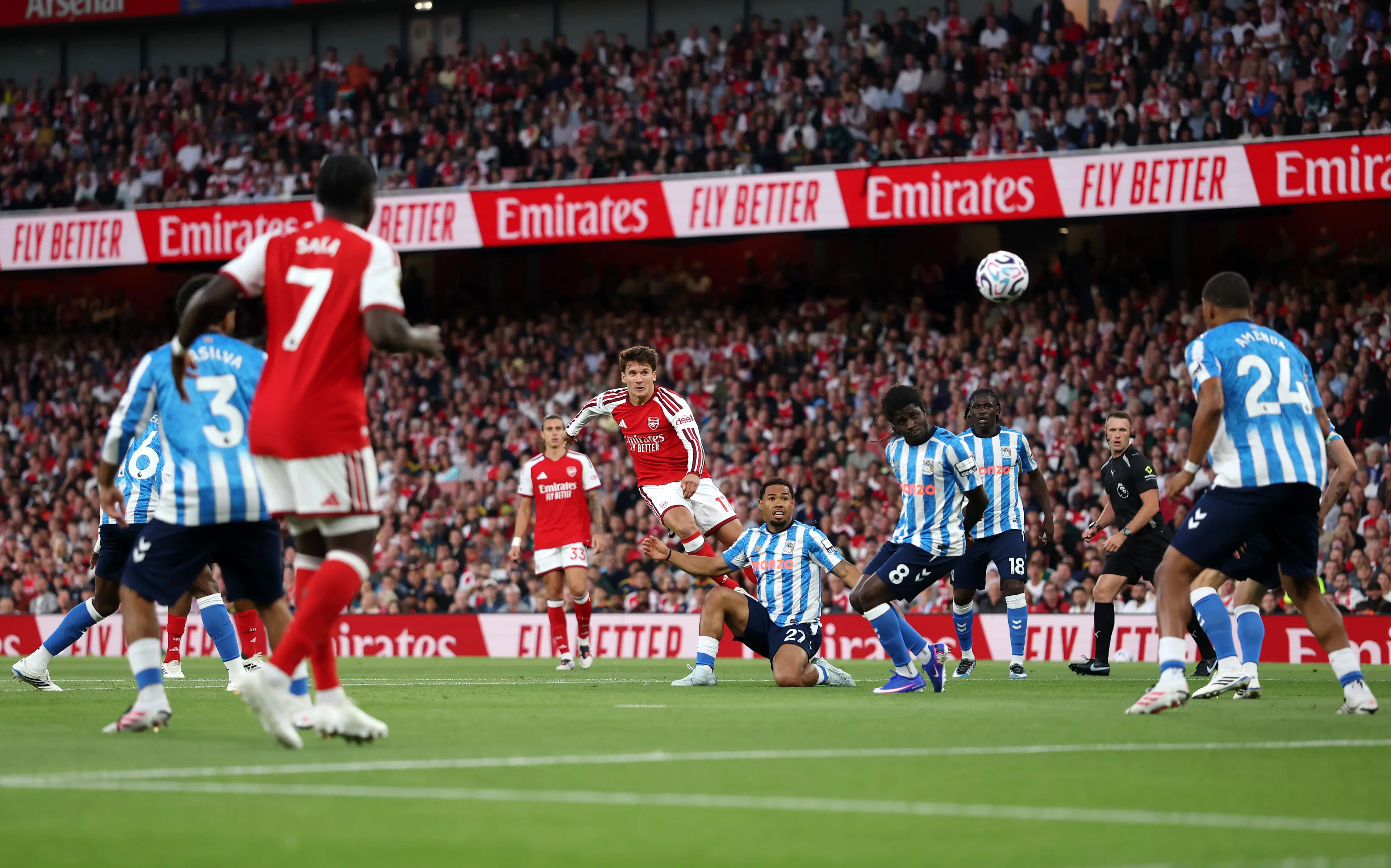 Tzolis impressed on his Premier League debut. Image credit: Getty