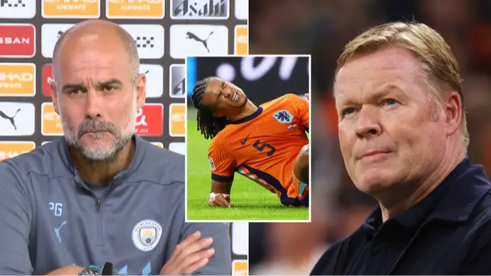 Pep Guardiola aims savage dig at Ronald Koeman after revealing how long Nathan Ake will miss for Man City