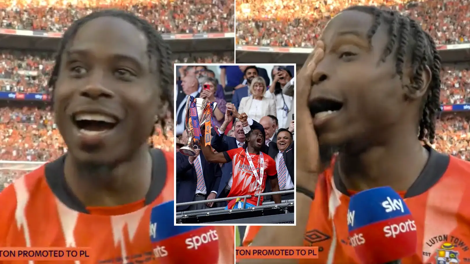 Luton Town's Pelly Ruddock Mpanzu gives brilliant interview after going from National League to Premier League