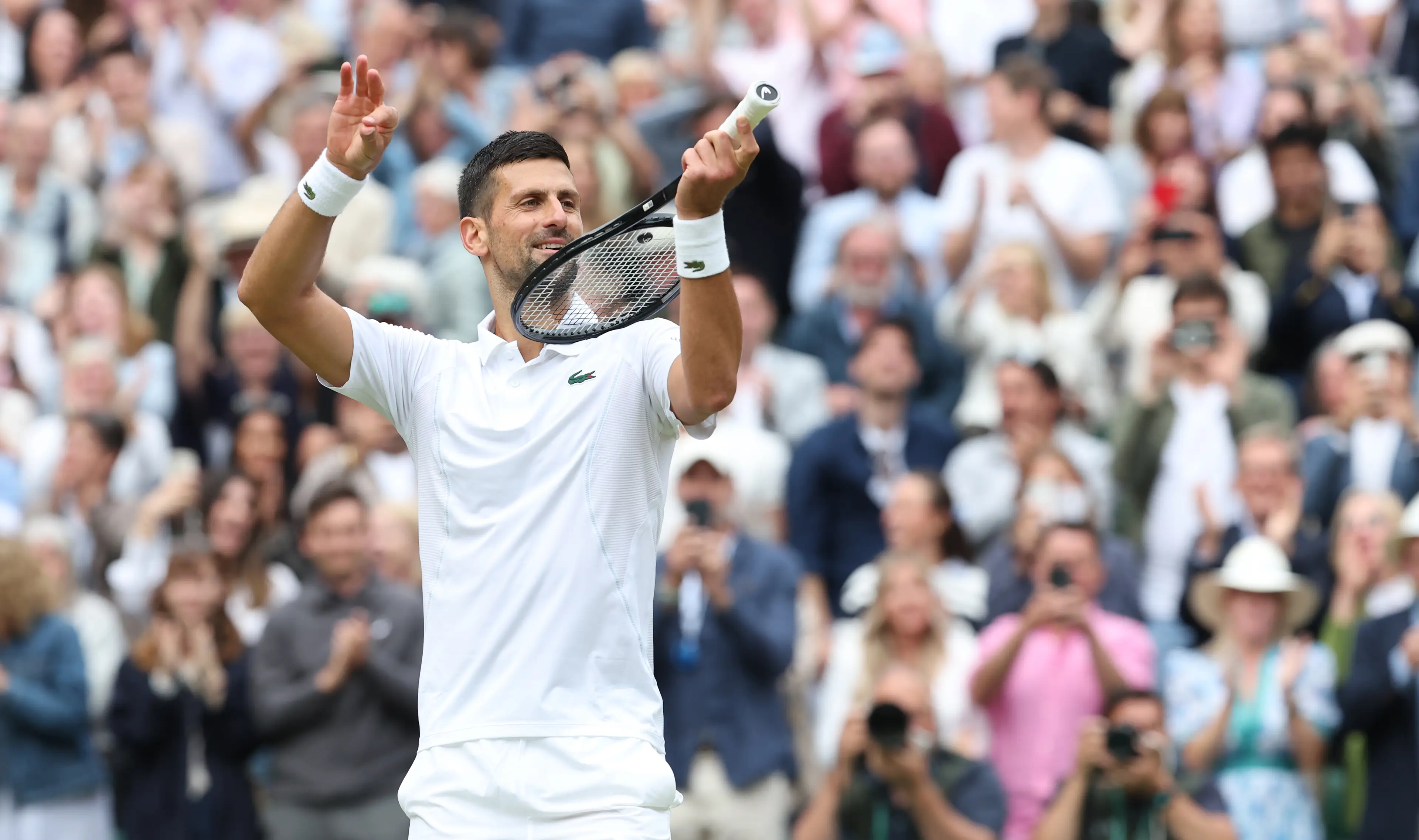 Djokovic's celebration is in honour of his daughter (Getty)
