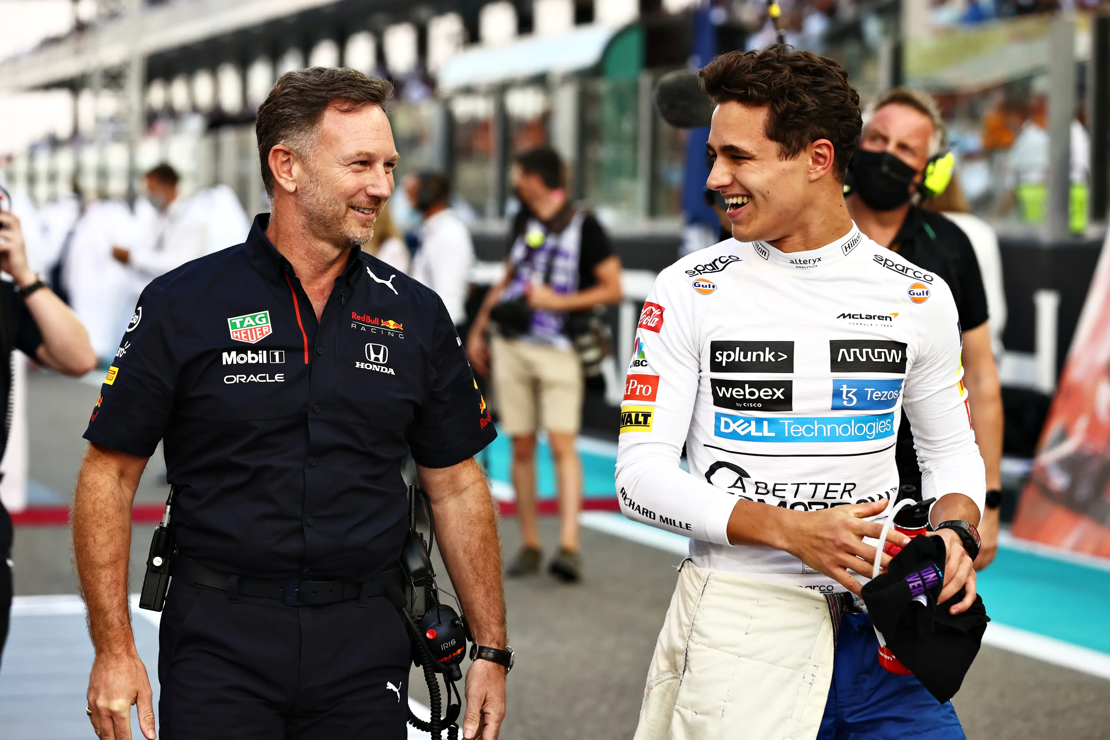 Lando Norris with Christian Horner in 2021 (credit: getty)
