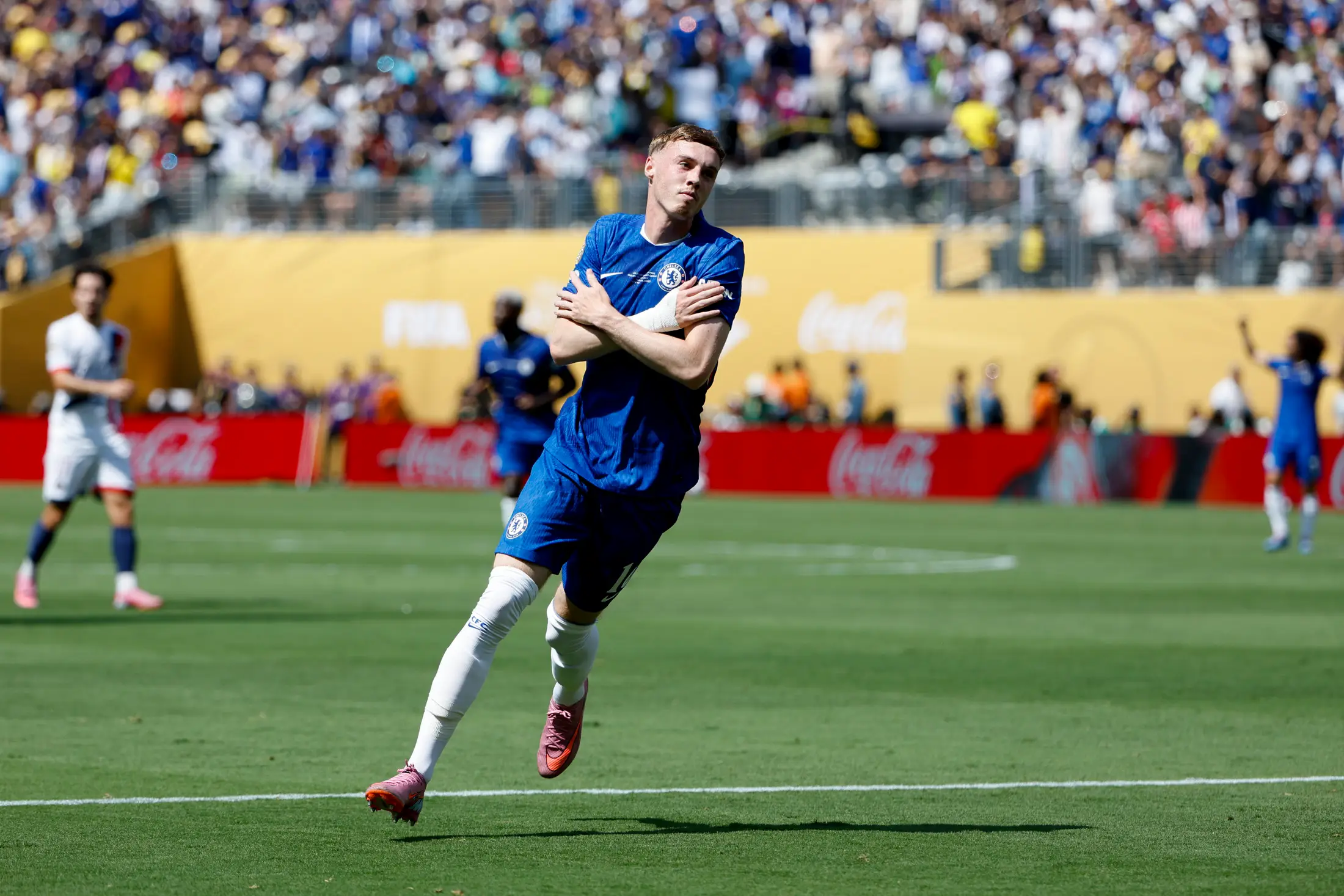 Palmer's 'Cold Palmer' celebration is popular among young fans. (Image: Getty)