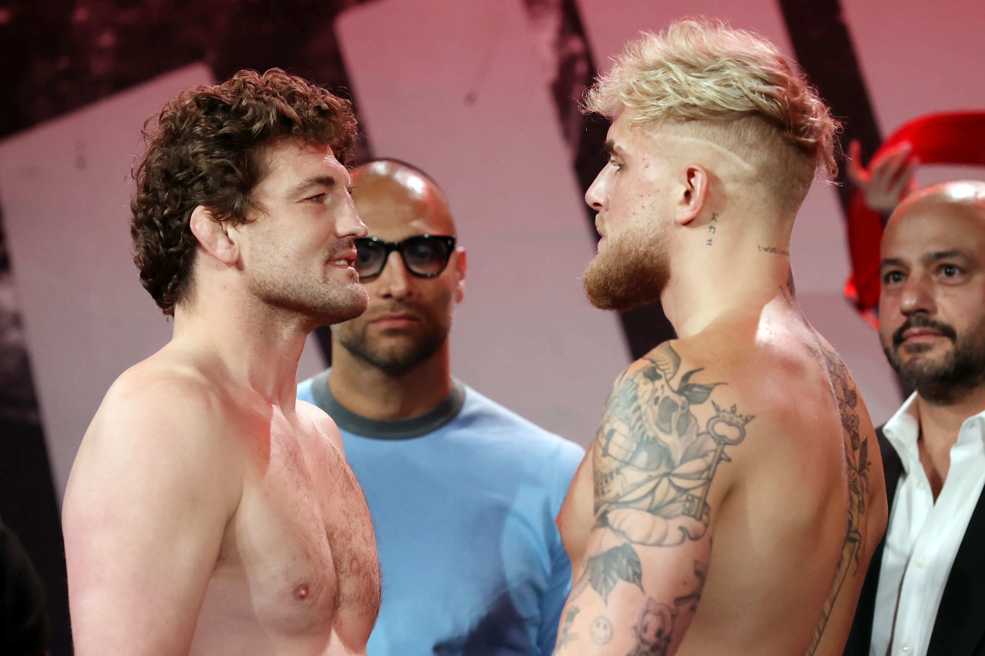 Ben Askren and Jake Paul weigh in. Image: Al Bello / Staff via Getty