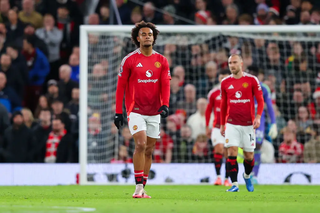Joshua Zirkzee was substituted by Man Utd boss Ruben Amorim after just 33 minutes vs Newcastle (Image: Getty)