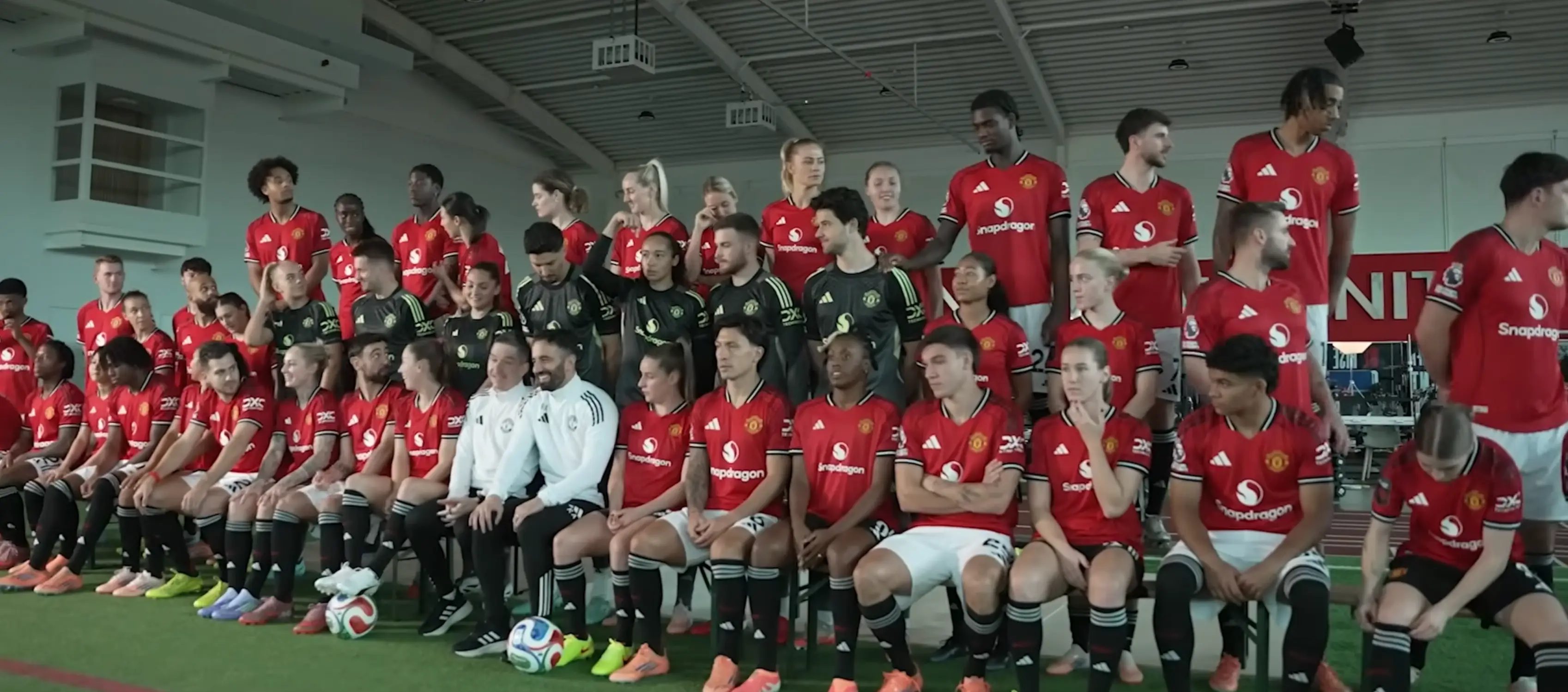 Benjamin Sesko was not included in the behind-the-scenes footage of the shoot (Credit:ManUtd/YouTube)