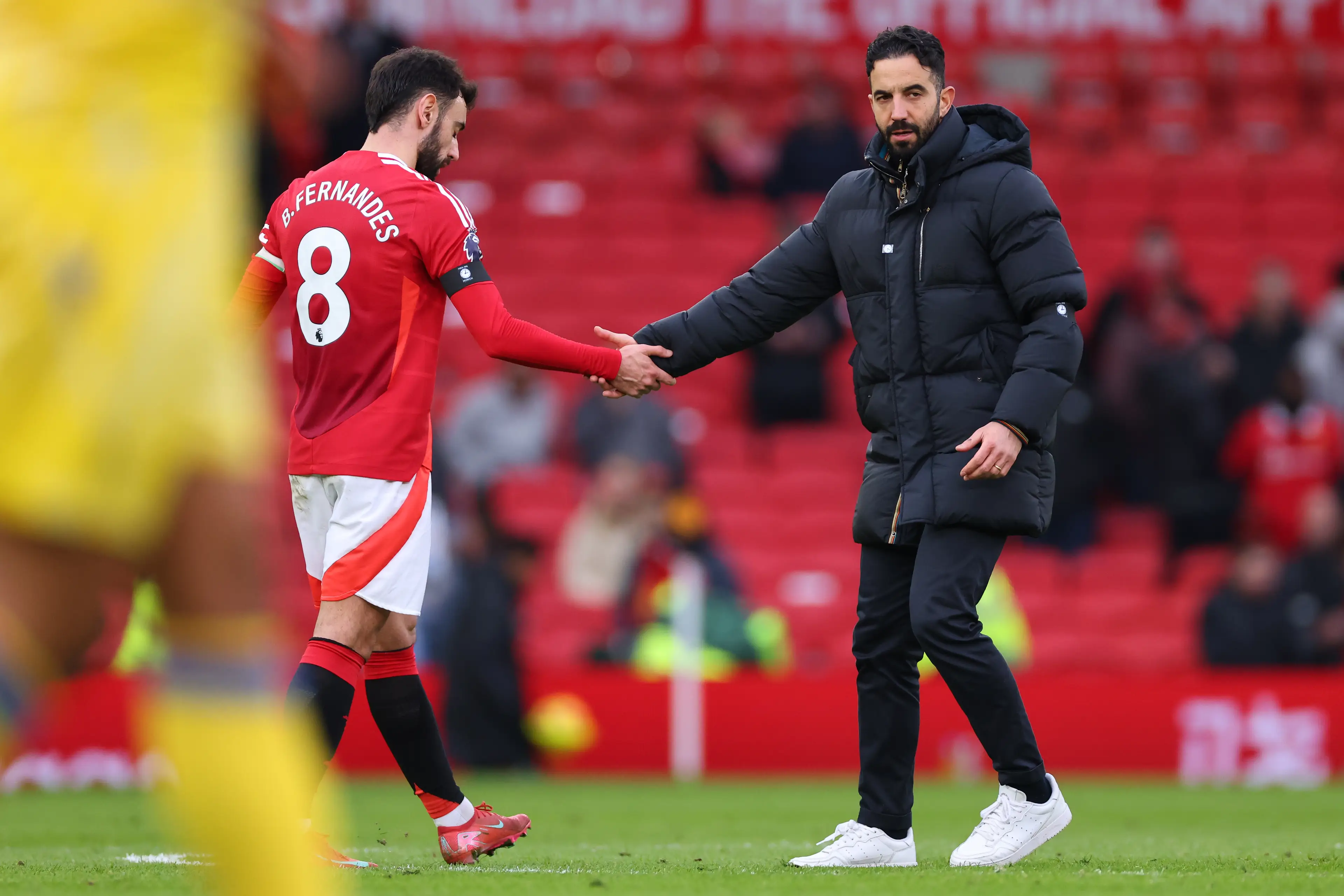 Bruno Fernandes had only met Ruben Amorim once before his Manchester United appointment. Image: Getty