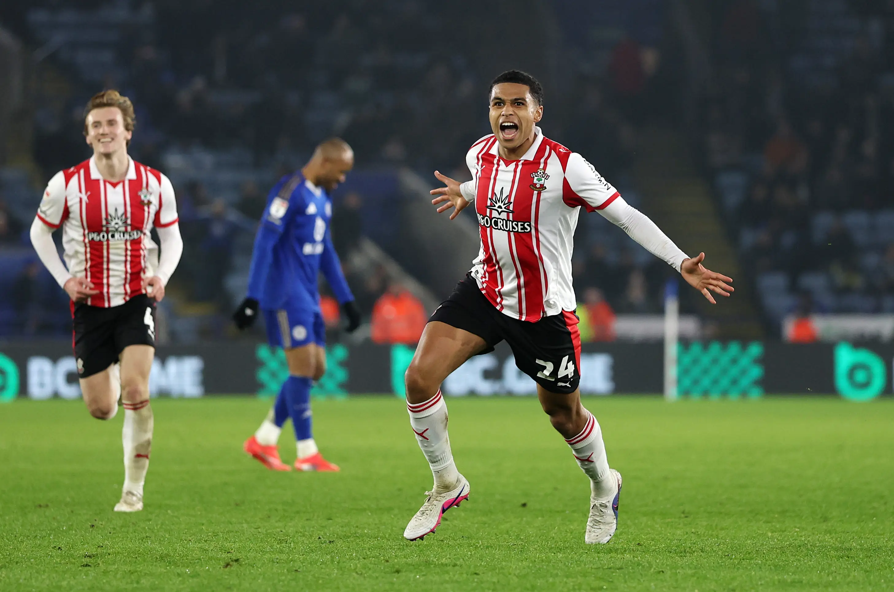 Shea Charles bagged the 96th minute winner for Saints. Image: Getty