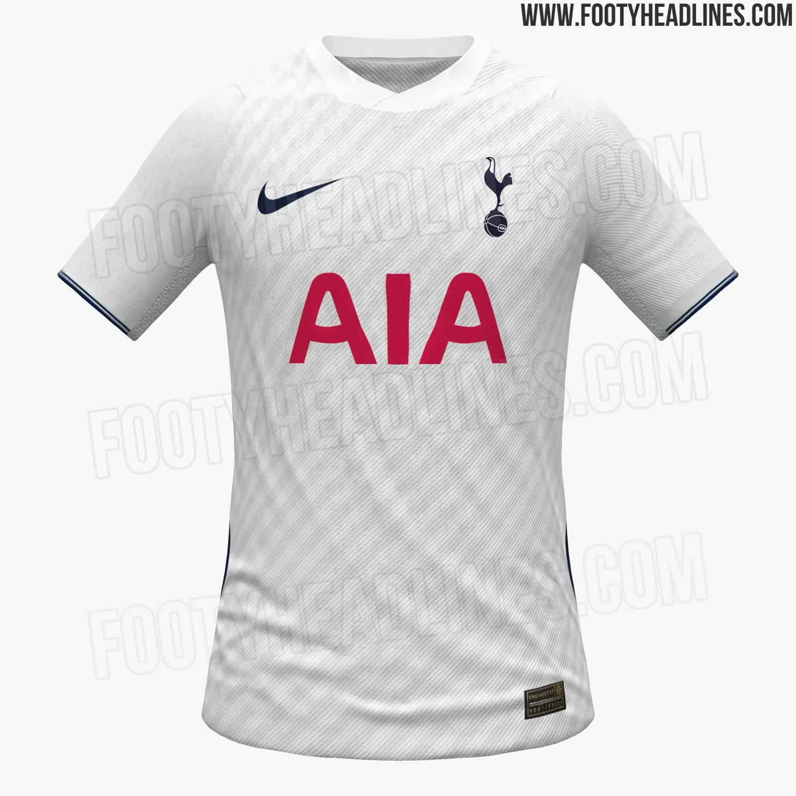 Tottenham's leaked home kit for the 2026-27 season. Image credit: Footyheadlines