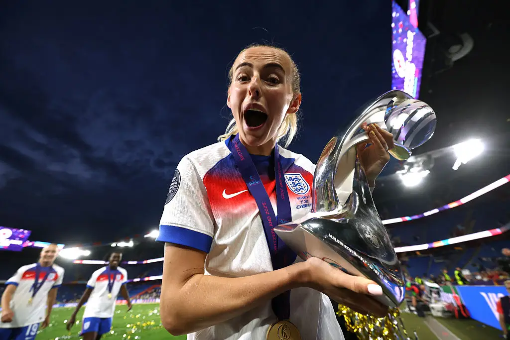 Kelly celebrated with her teammates and fans after winning the Euro 2025 final. (Image: Getty)
