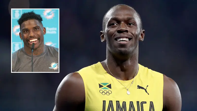 Usain Bolt didn't hesitate when asked if he would do better in NFL than Tyreek Hill would in the Olympics