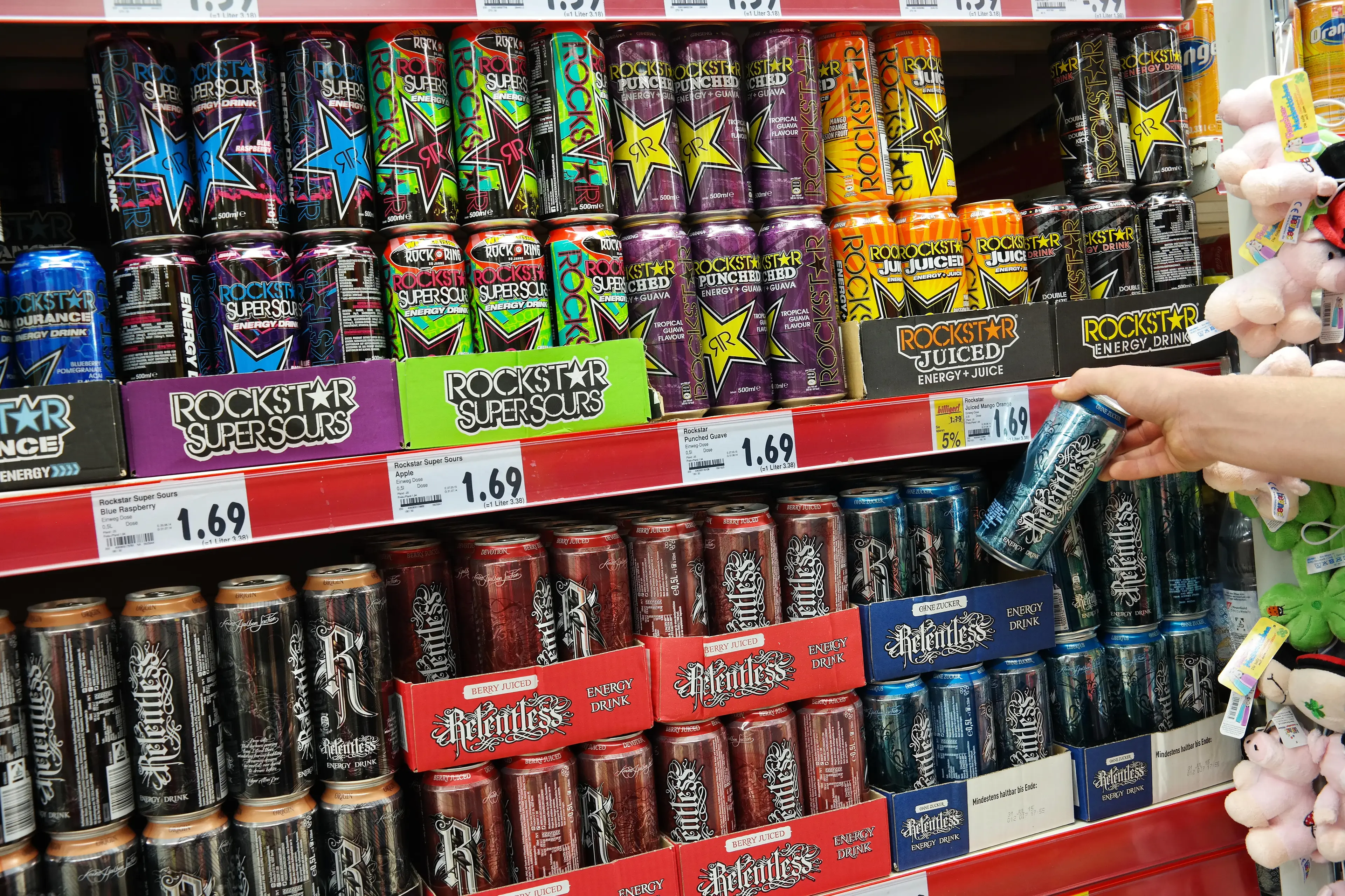 Energy drinks in Germany. René van den Berg / Alamy.