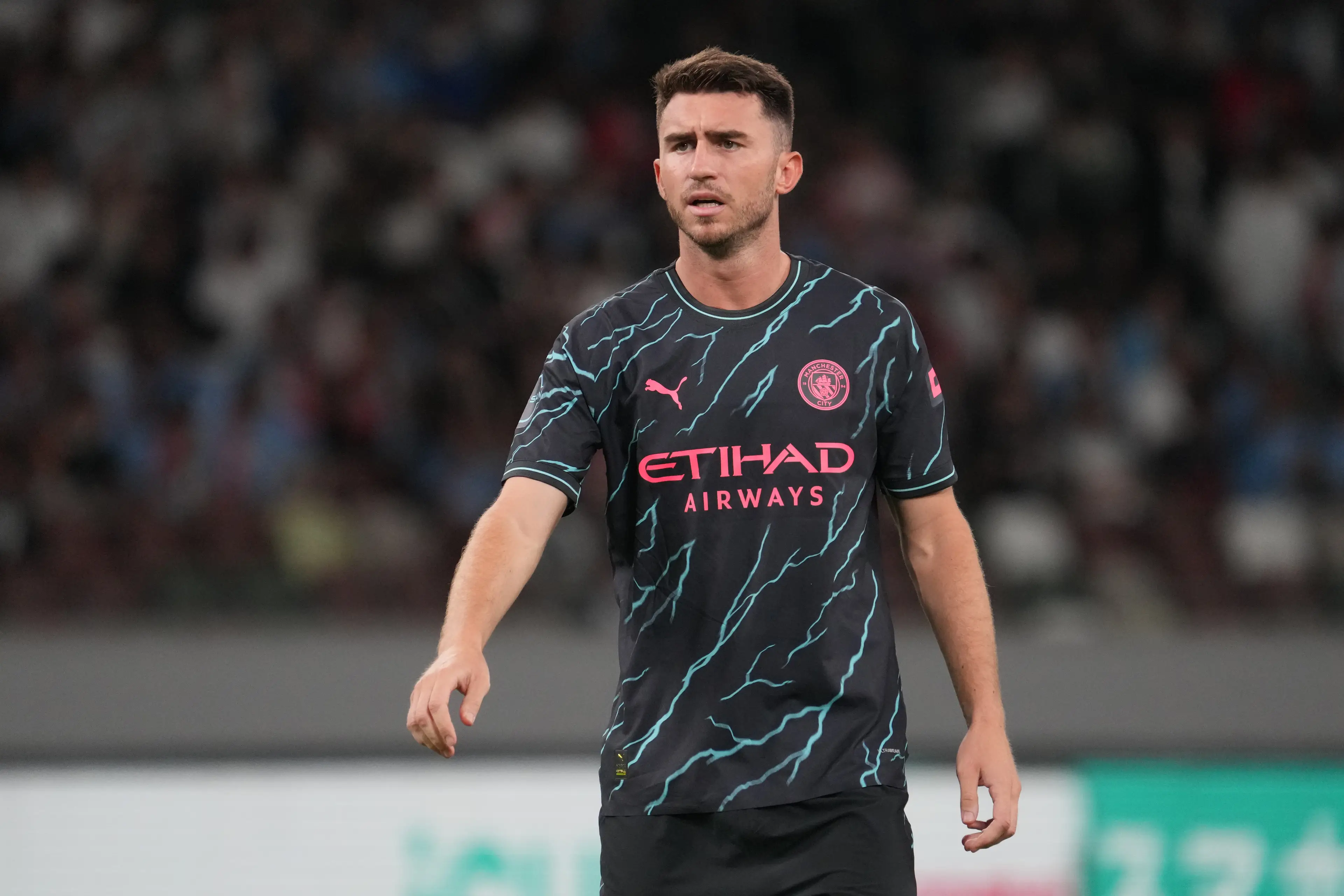 Aymeric Laporte during pre-season. Image: Getty 