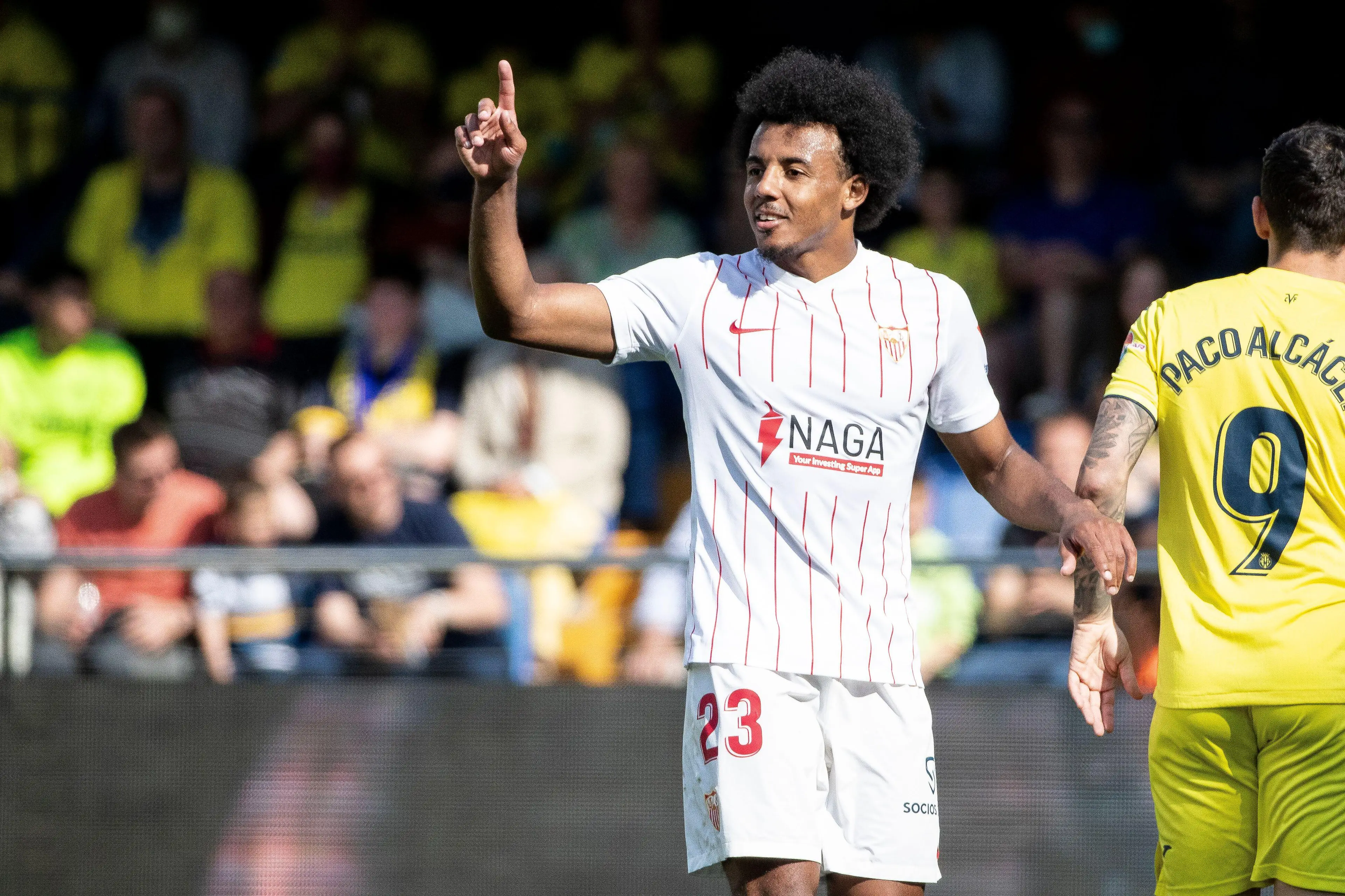 Jules Olivier Kounde of Sevilla FC during La Liga match between Villarreal CF vs Sevilla FC. (Alamy)