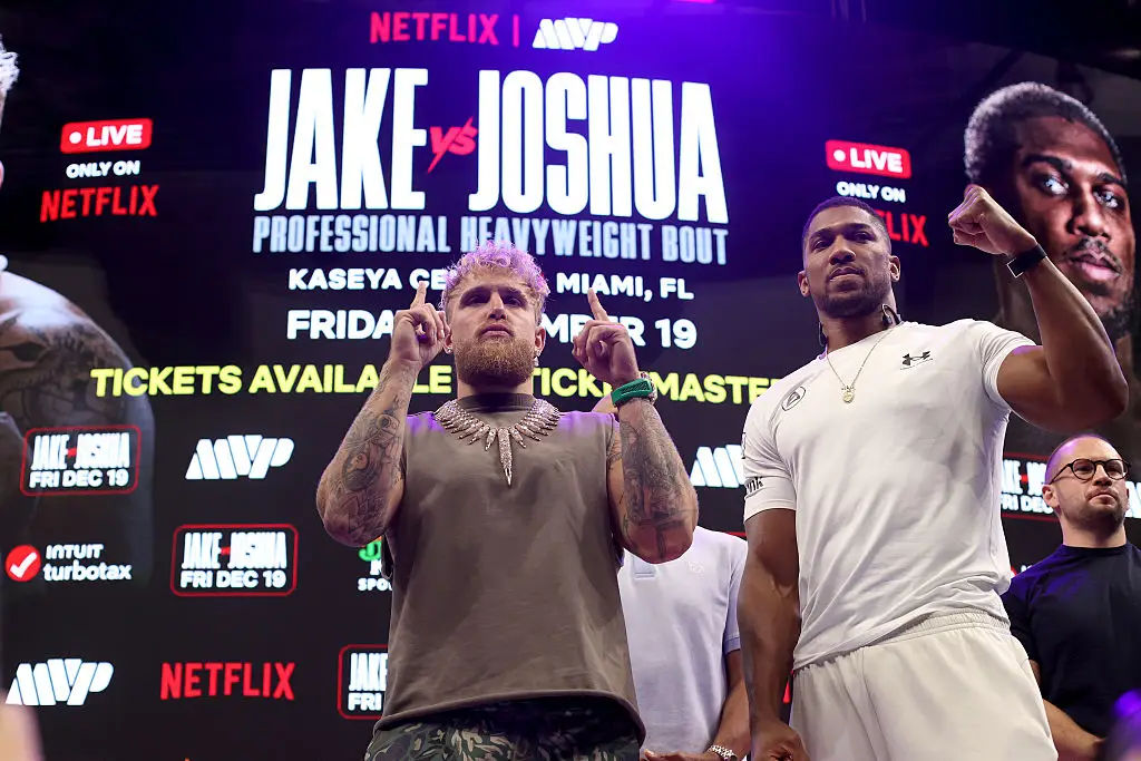 Jake Paul and Anthony Joshua are due to fight on December 19 (Credit:Getty)