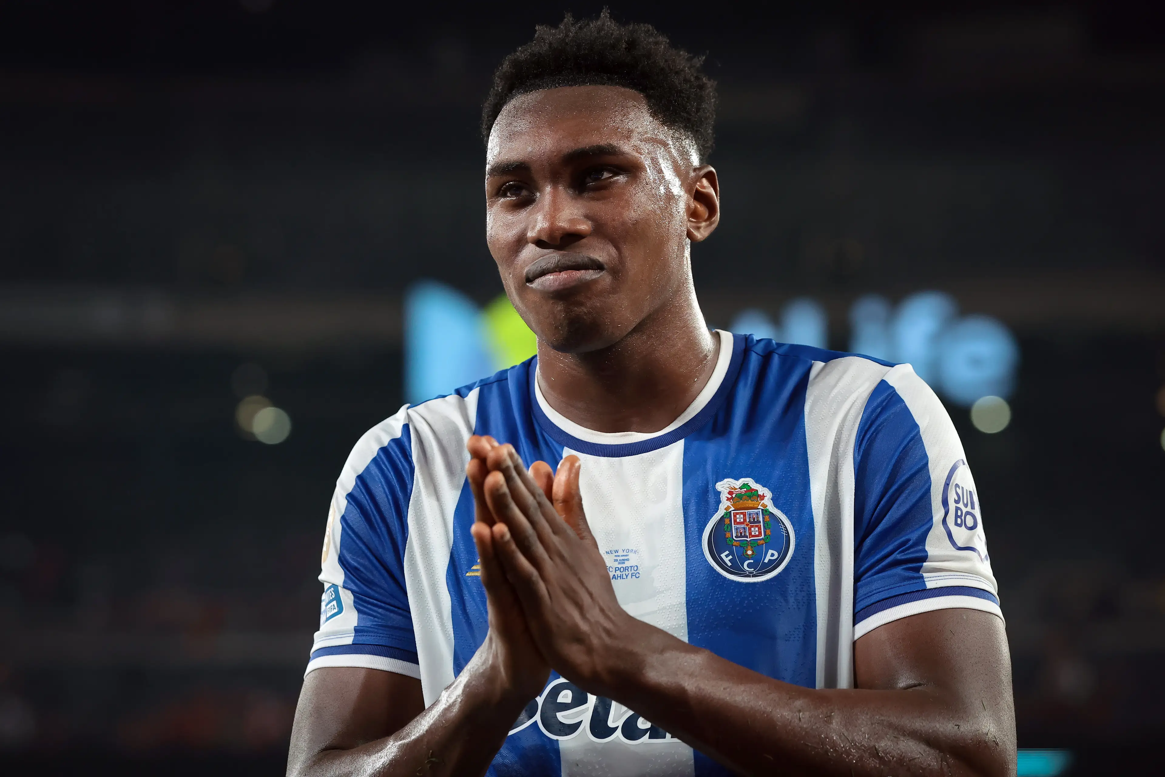 Manchester United are looking at Porto's Samu Aghehowa. Image: Getty