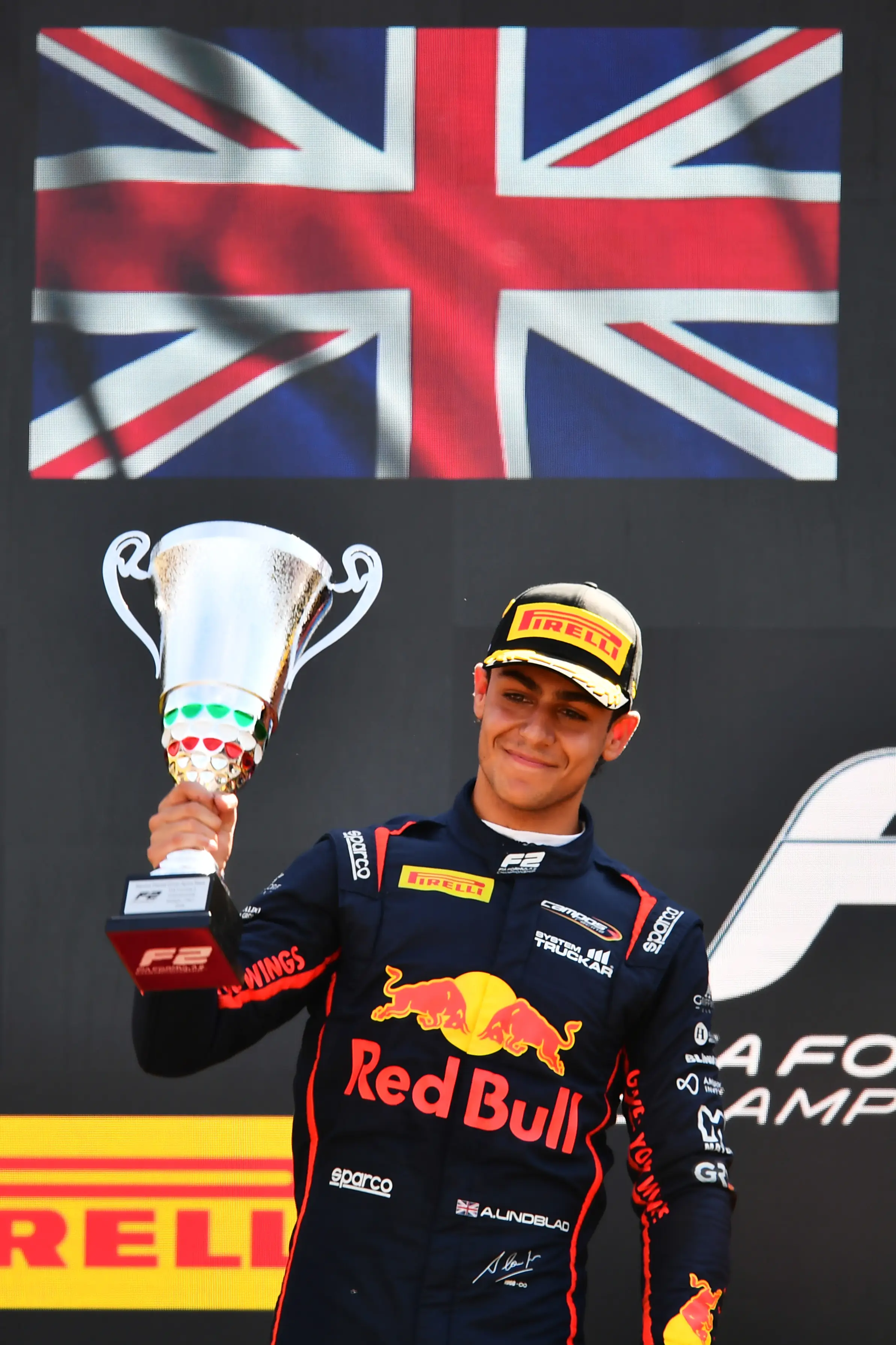Arvid Lindblad could make the step up to F1 next term. Image: Getty