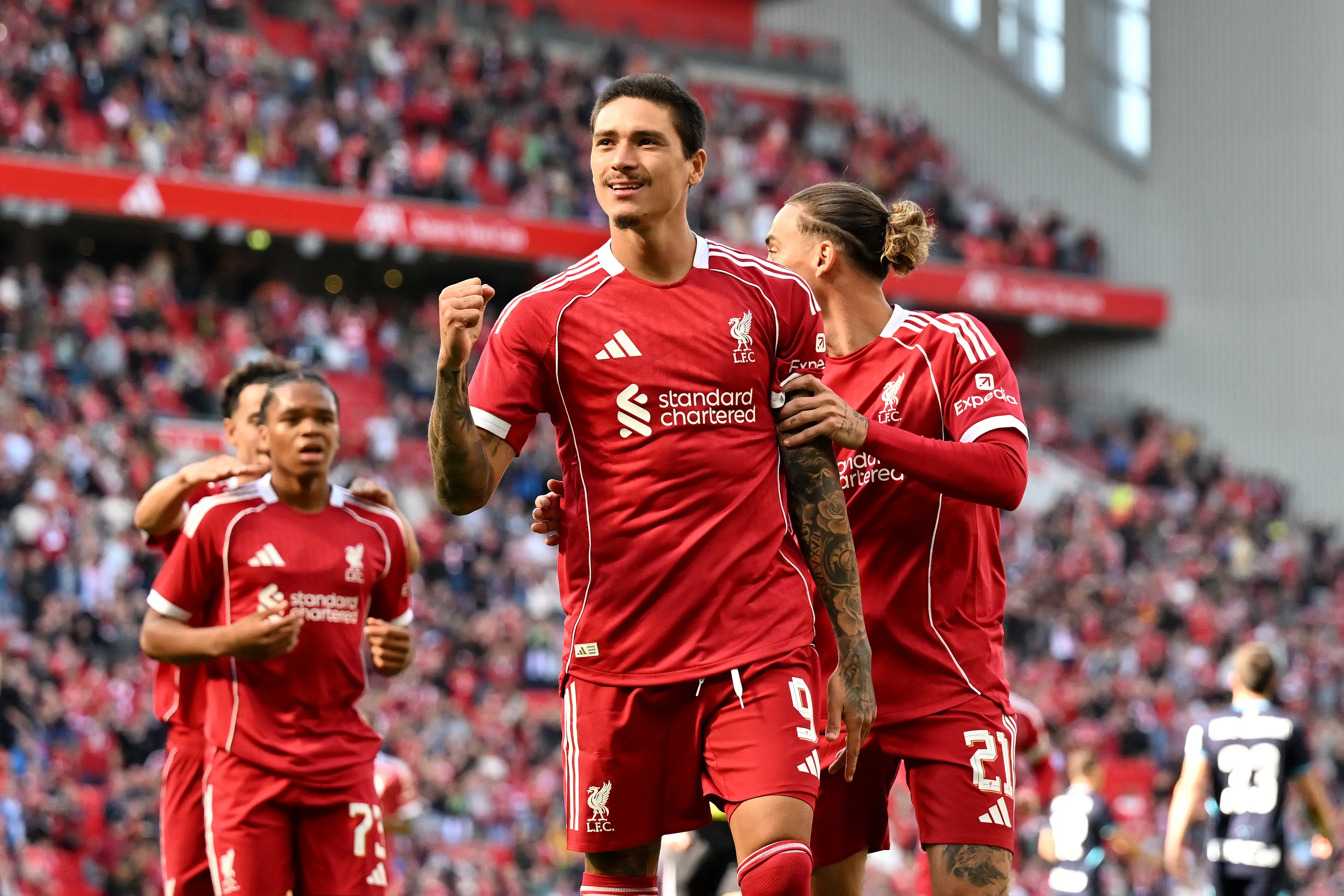 Darwin Nunez scored as Liverpool beat Athletic Bilbao on Monday. Image: Getty