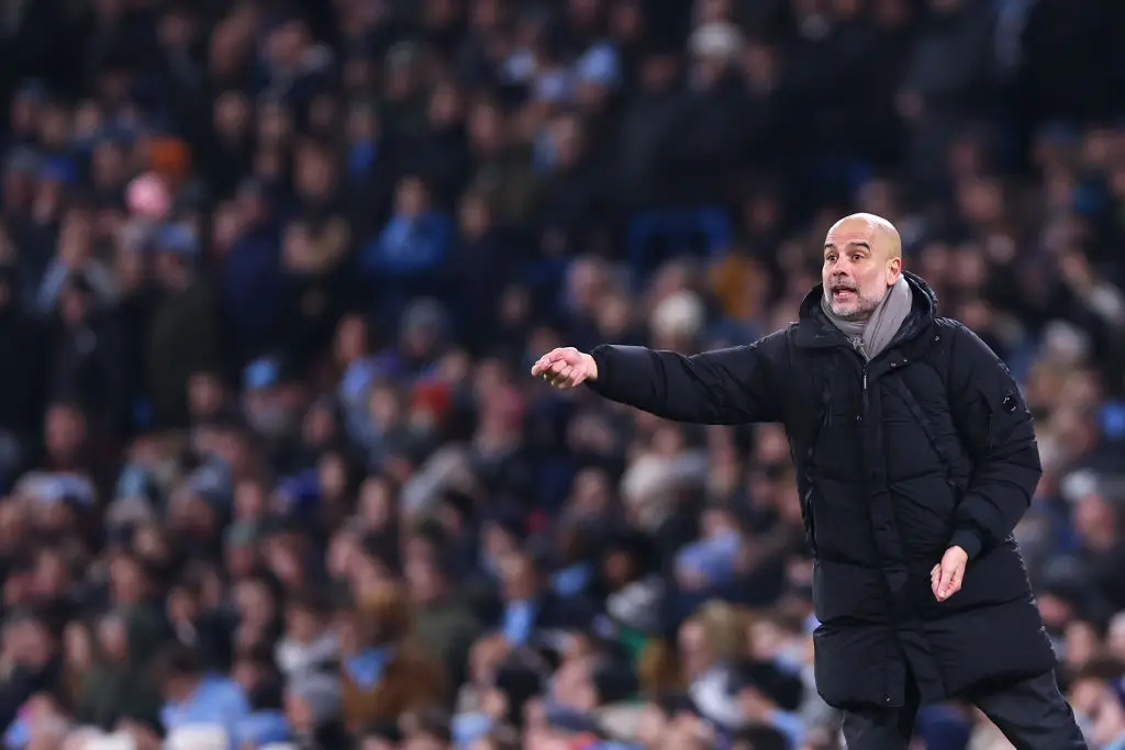 Pep Guardiola was clearly angered by the autograph hunters. (Image: Getty)