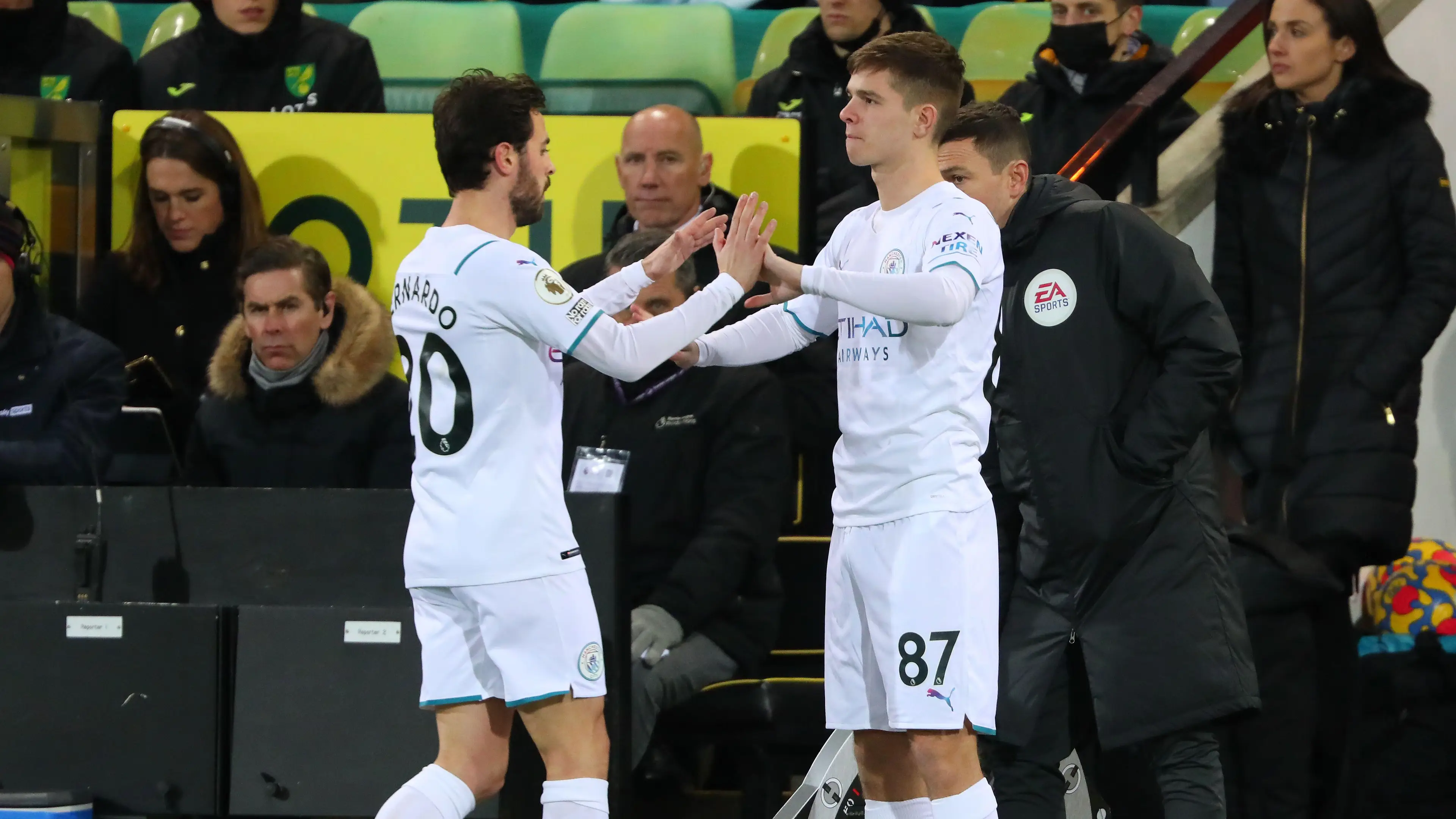 James McAtee in Premier League action