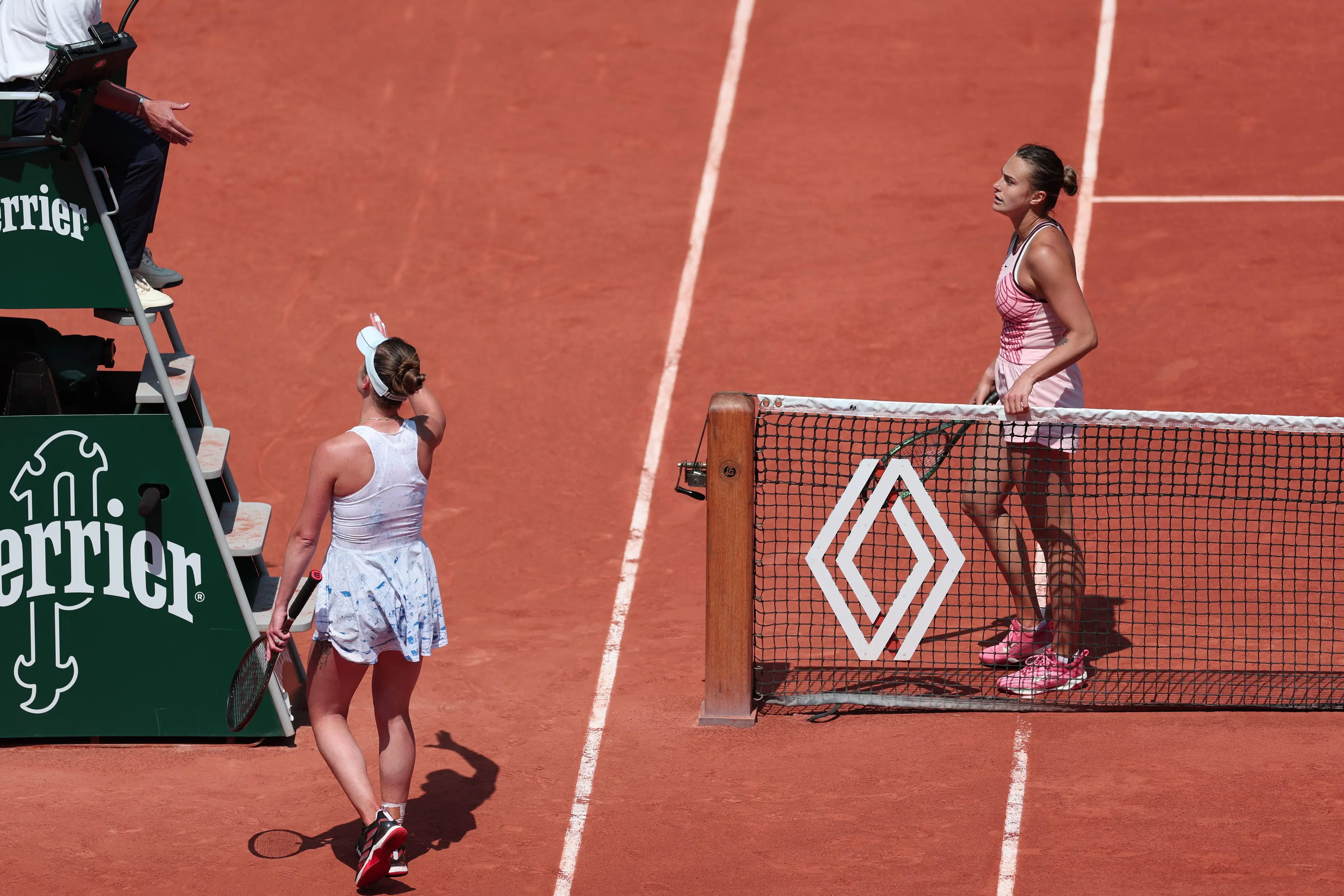 Svitolina refused a handshake with Sabalenka. Image: Alamy