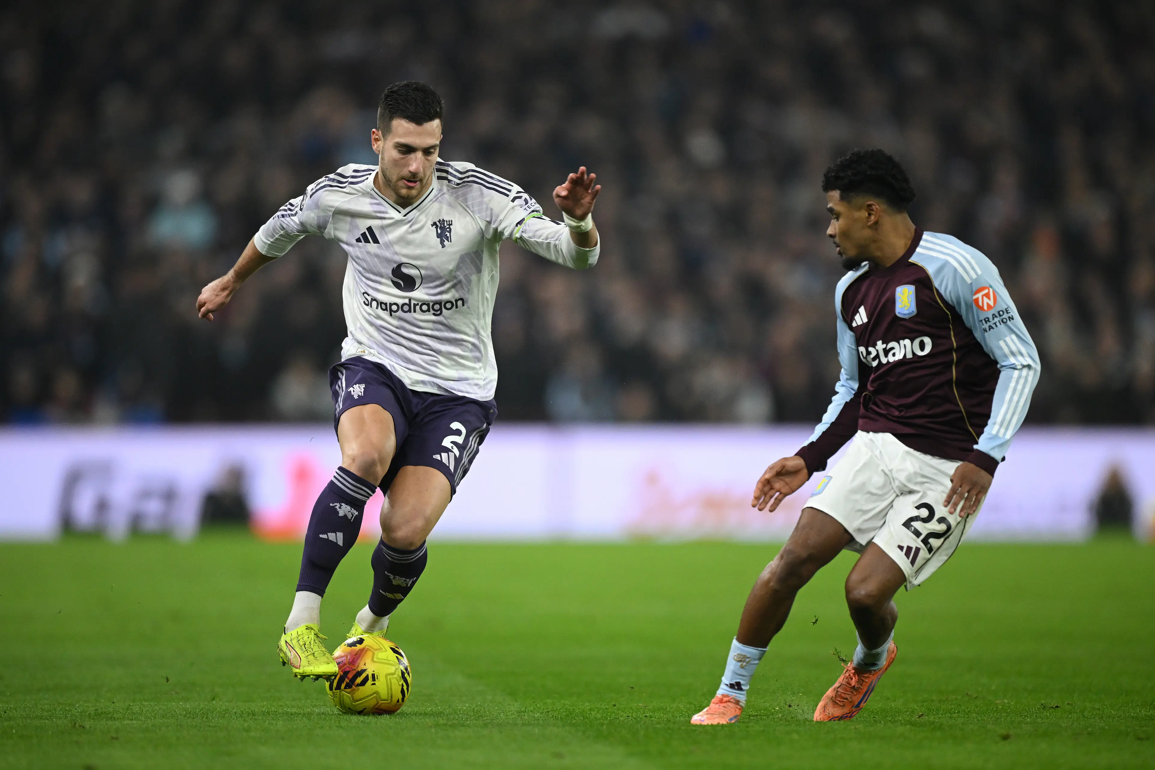 Dalot was criticised by Keane after the game. Image: Getty