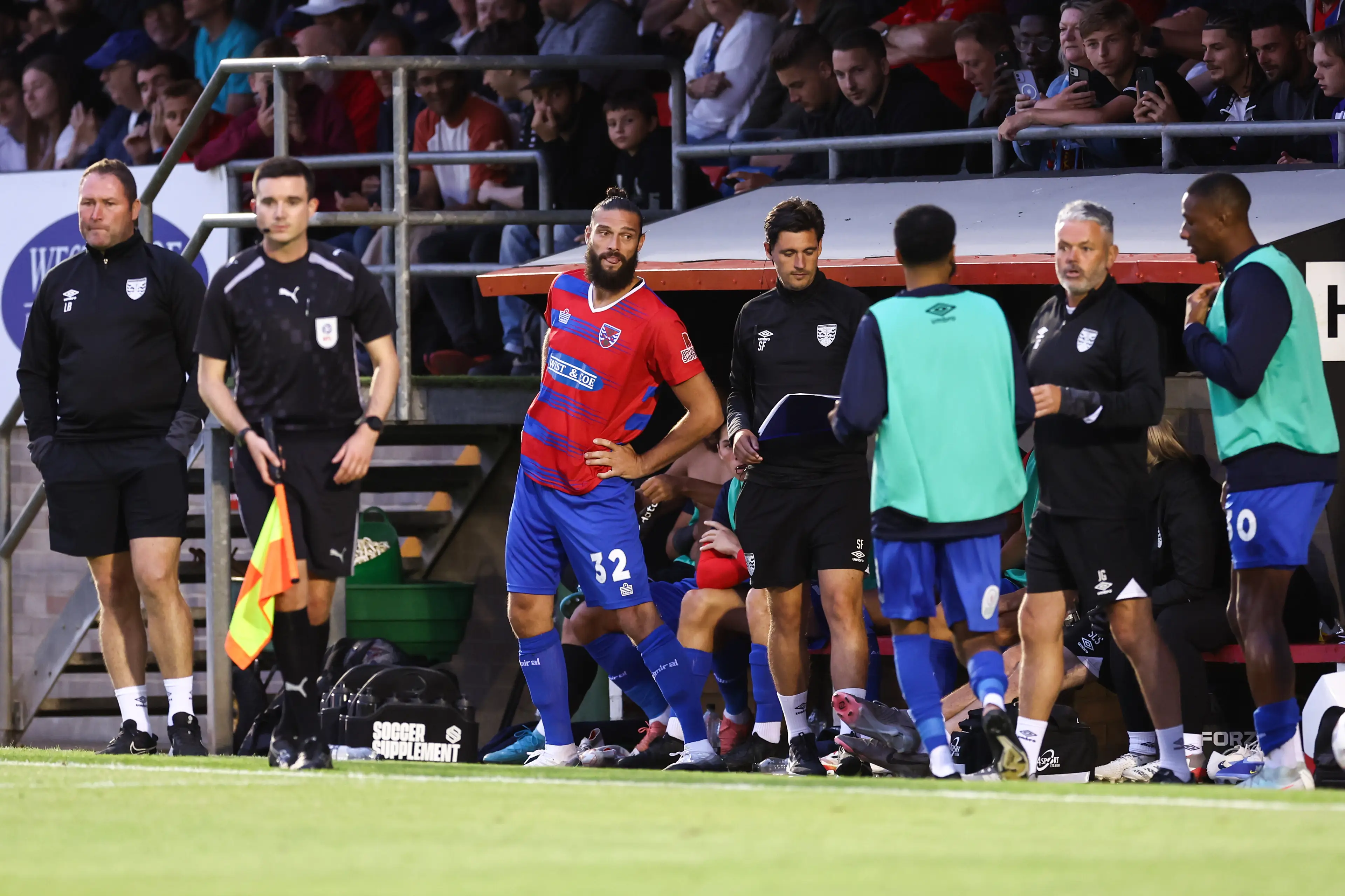 Andy Carroll made his debut for his new non-league club this week. (Image: Getty)