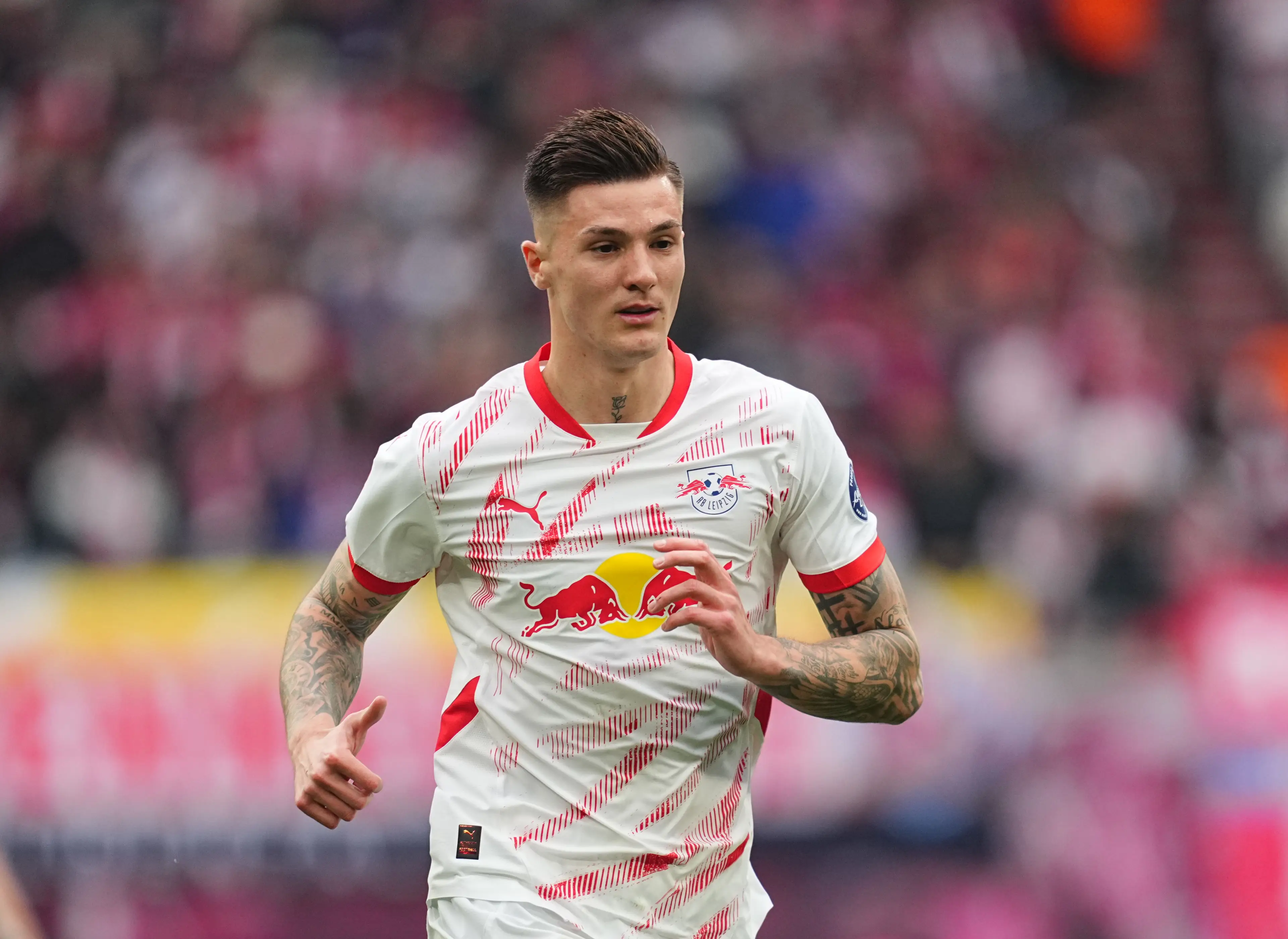 Benjamin Sesko wants to join Manchester United this summer. Image: Getty 