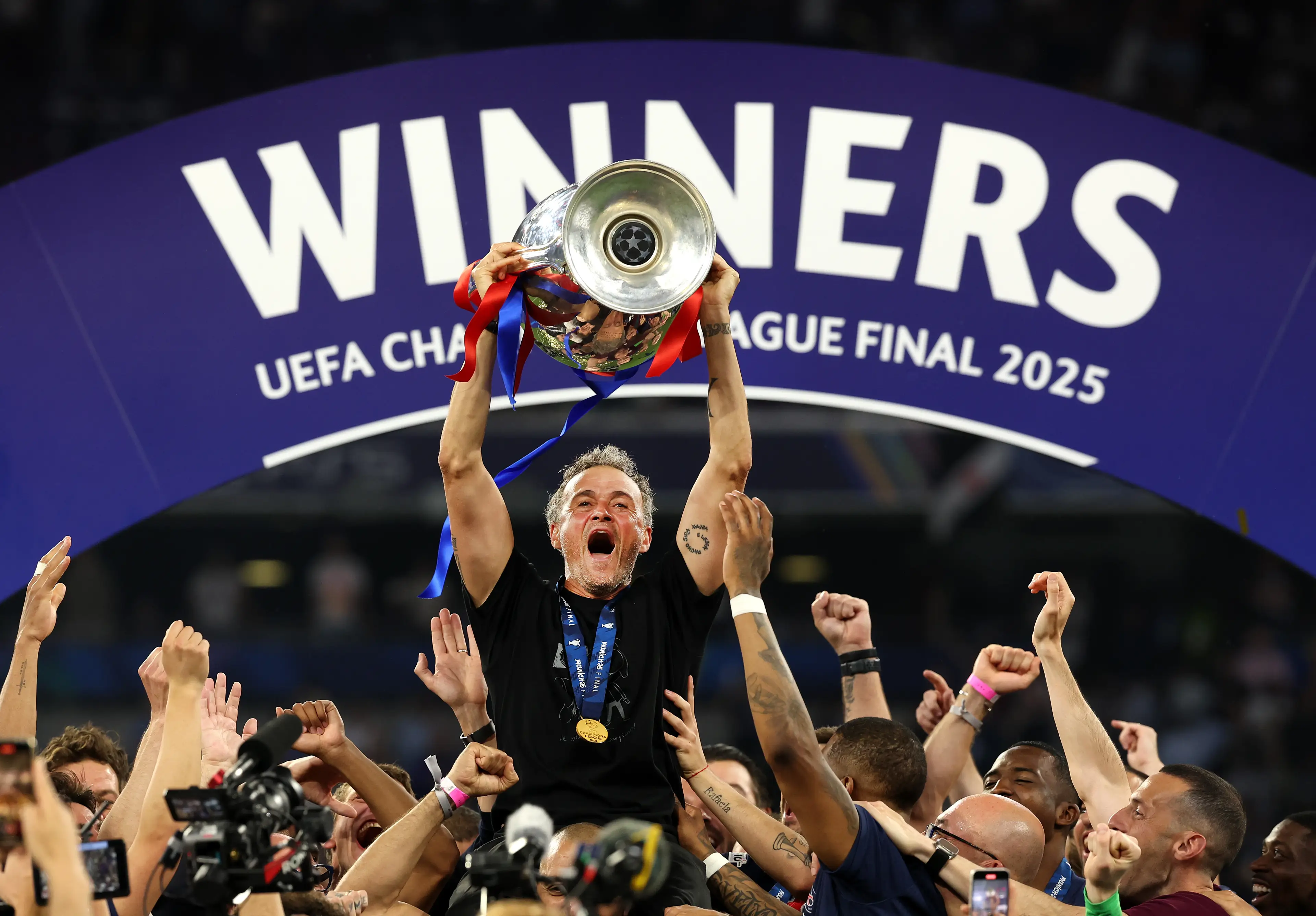 PSG's Champions League winning manager Luis Enrique. (Image: Carl Recine / Staff via Getty Images)