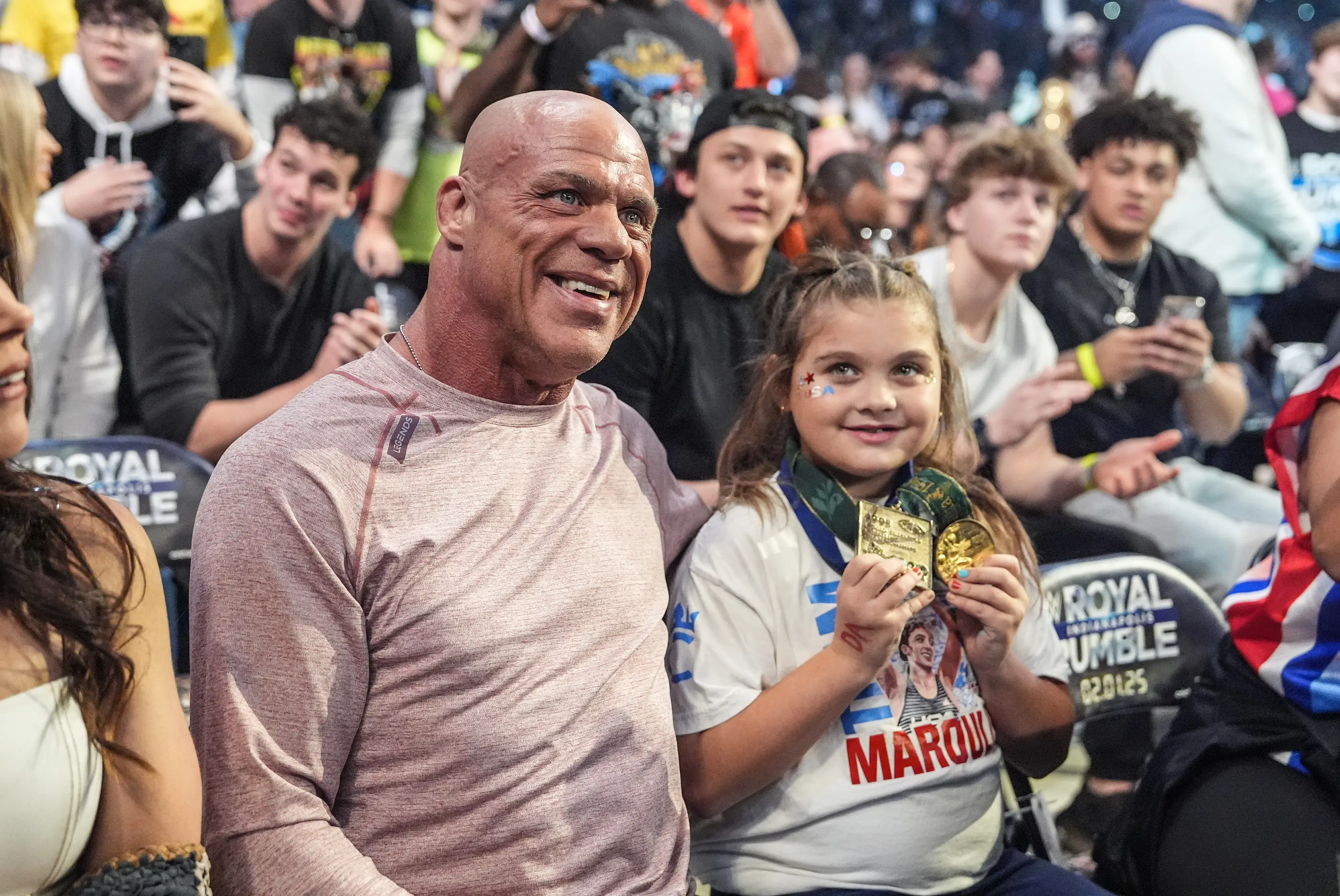 Kurt Angle was in attendance at the 2025 Royal Rumble. Image: Getty