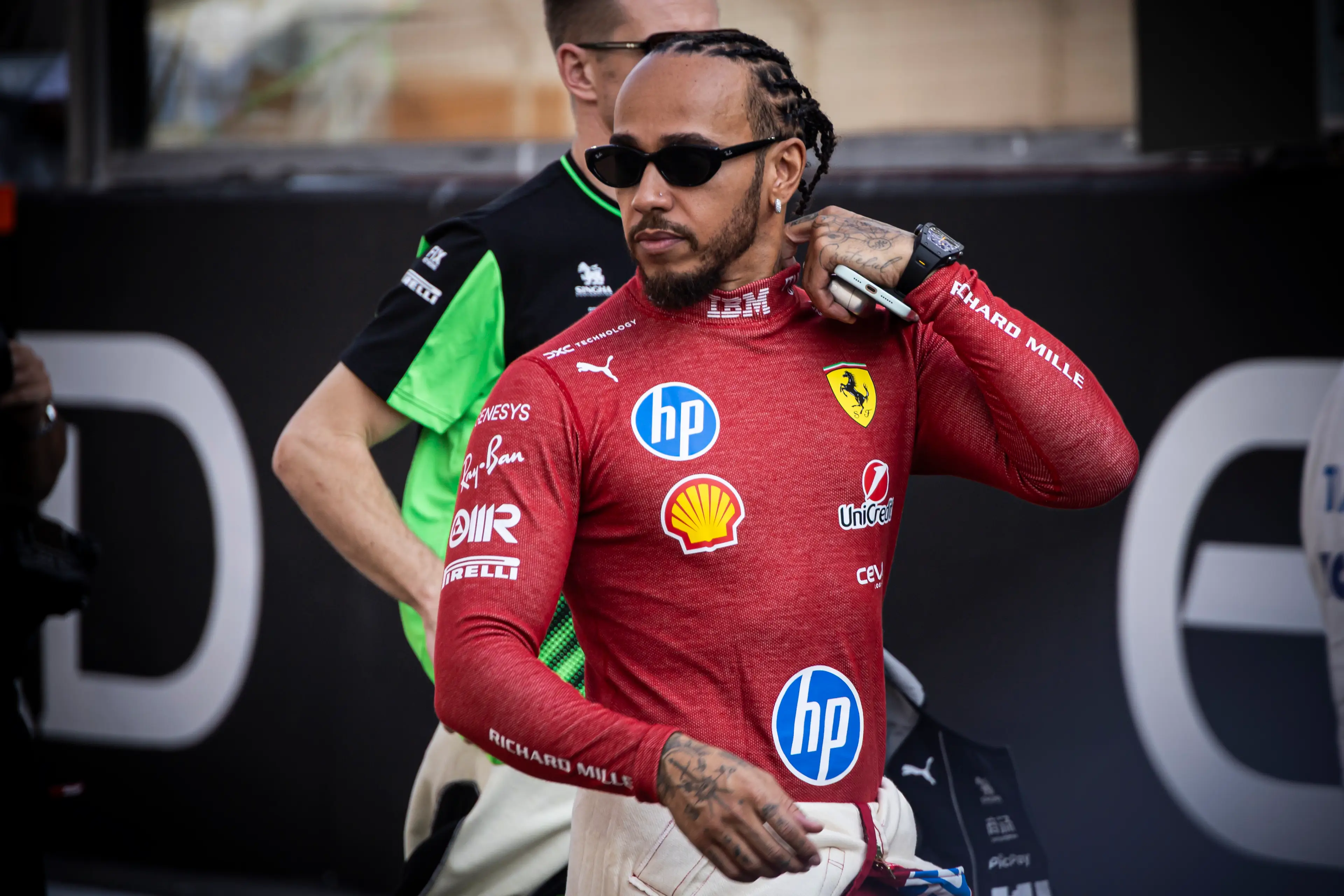 Hamilton did not secure a podium in the 2025 season. Image: Getty