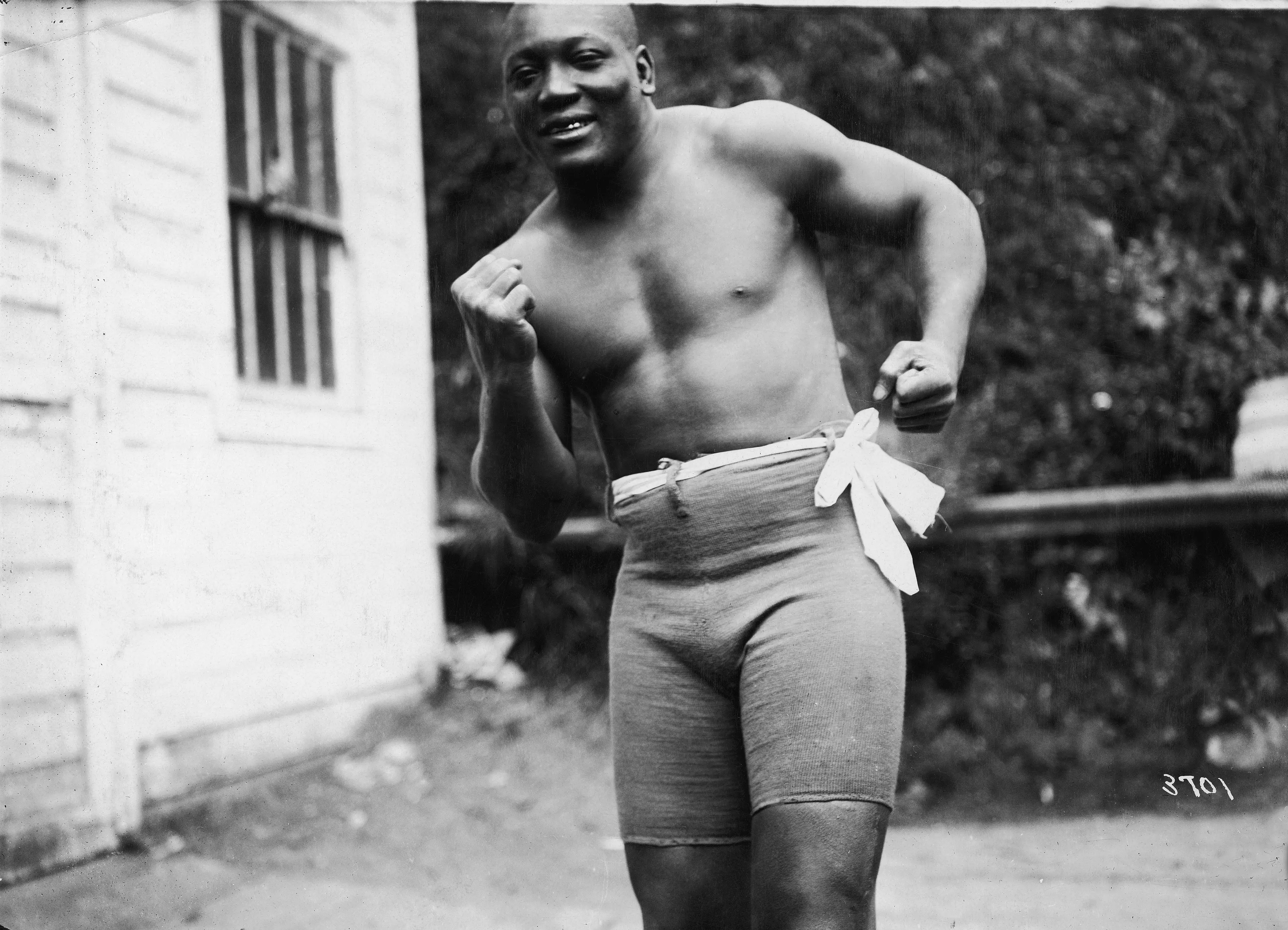 Jack Johnson, boxing's first black heavyweight champion (Getty)