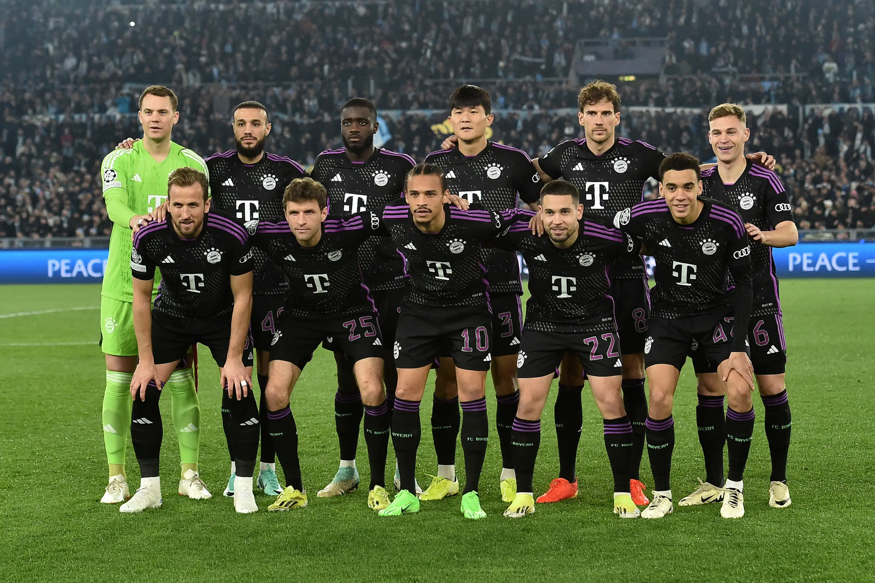 Bayern's team against Lazio. (Image