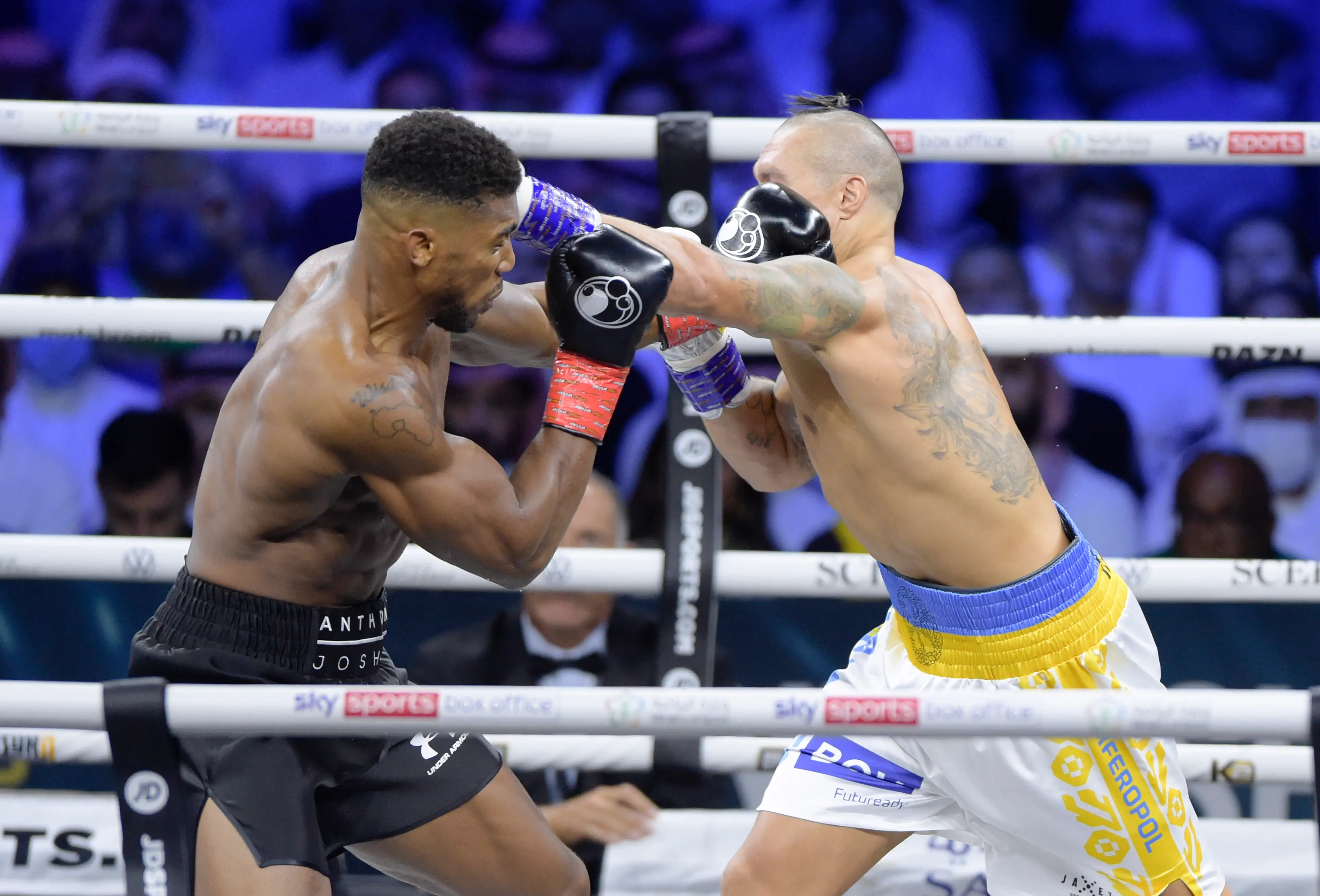 Anthony Joshua has been beaten twice by Oleksandr Usyk. Image: Getty