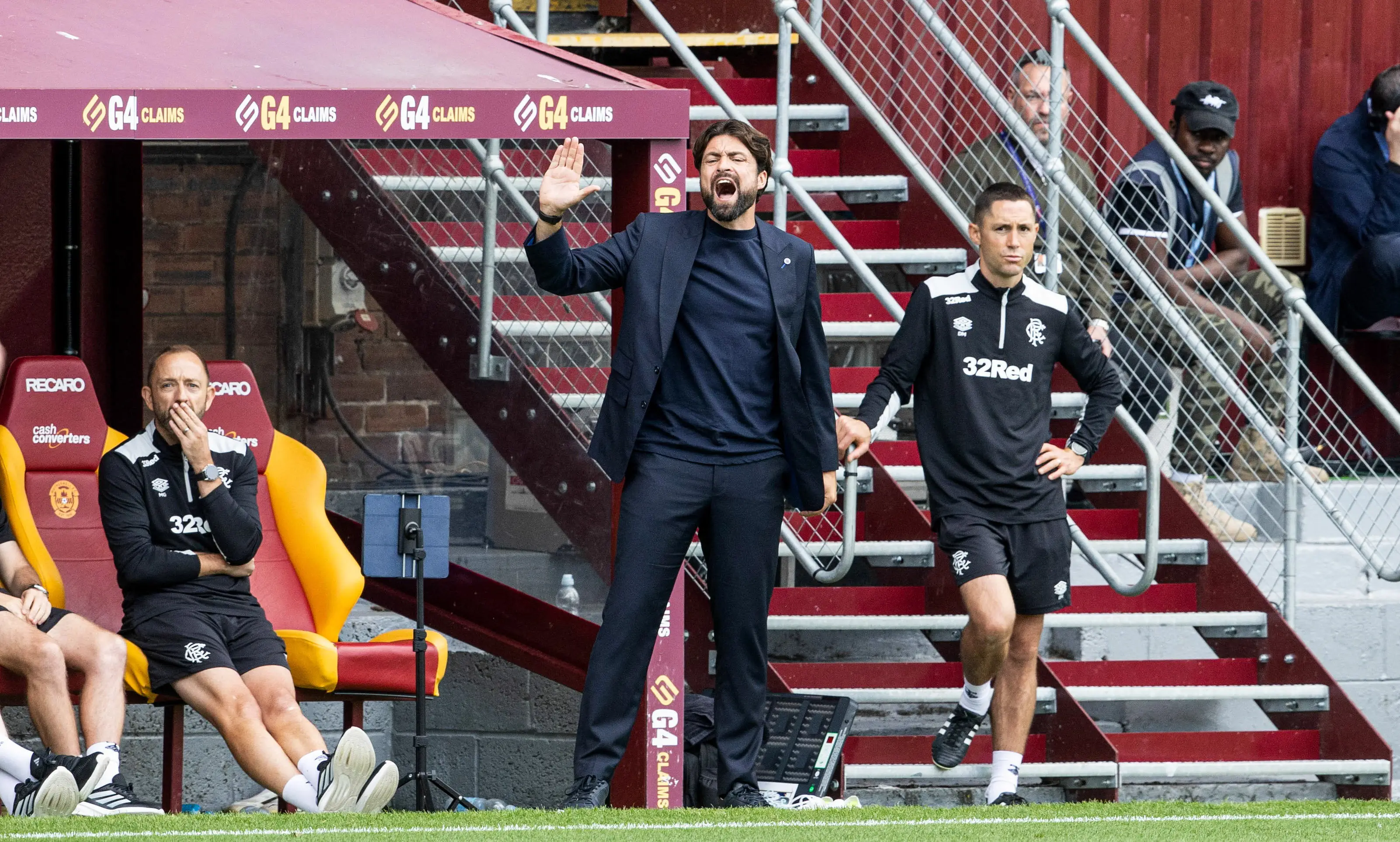 Russell Martin on the touchline during Motherwell vs. Rangers. Image: Getty 