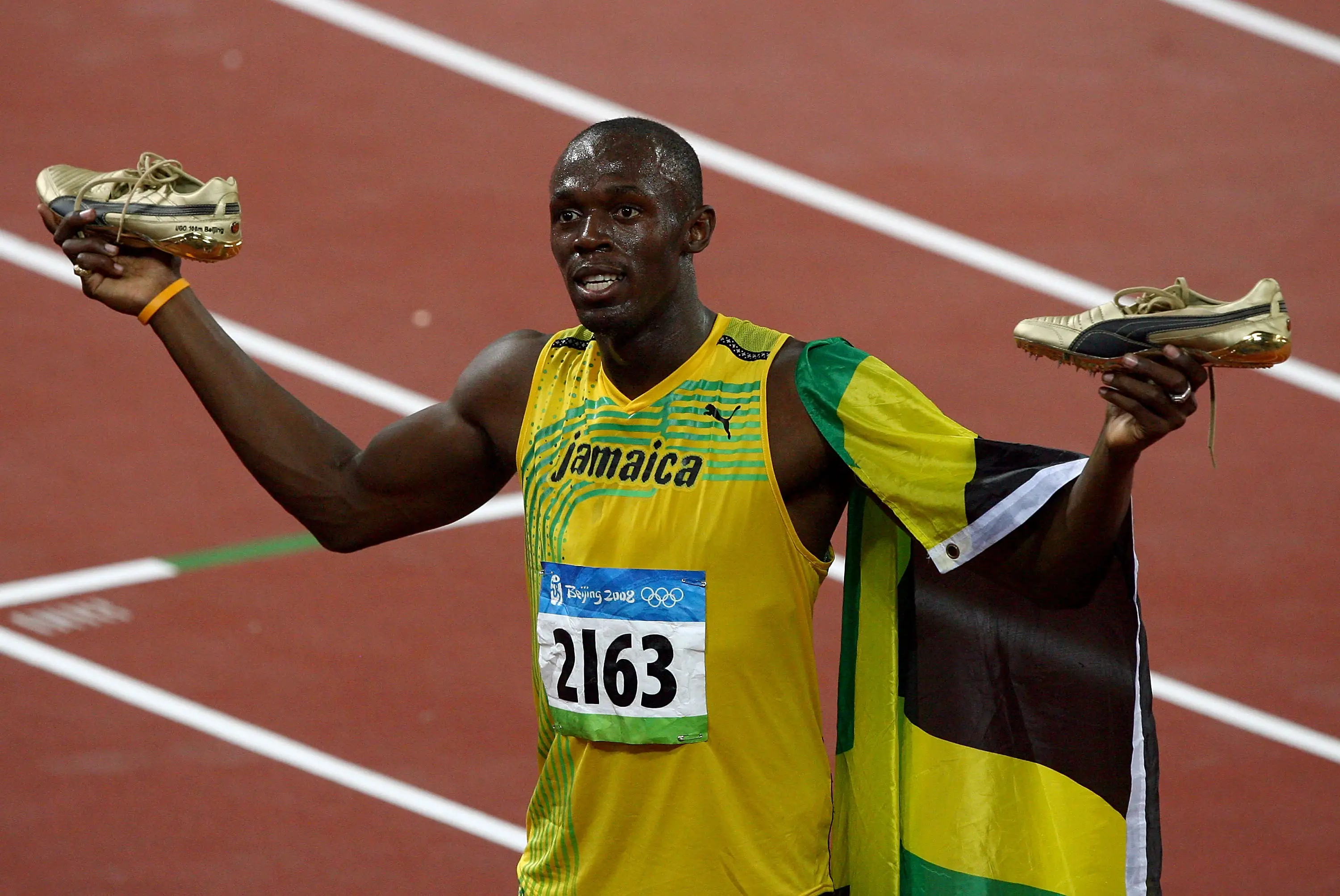 Usain Bolt won two gold medals at the 2008 Olympics. Image: Getty
