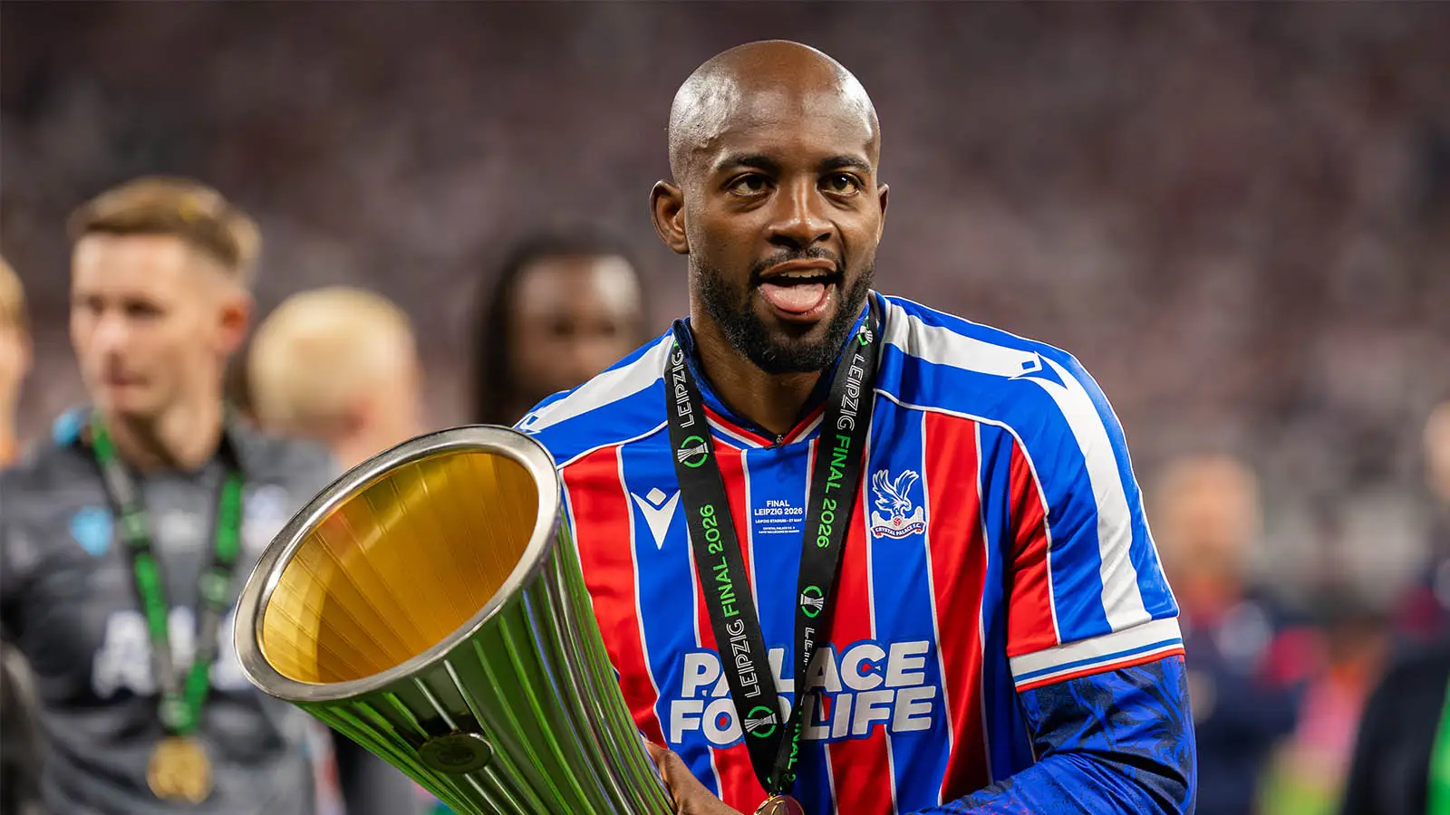 Jean Philippe Mateta won the Conference League with Crystal Palace last season (Image: Getty)