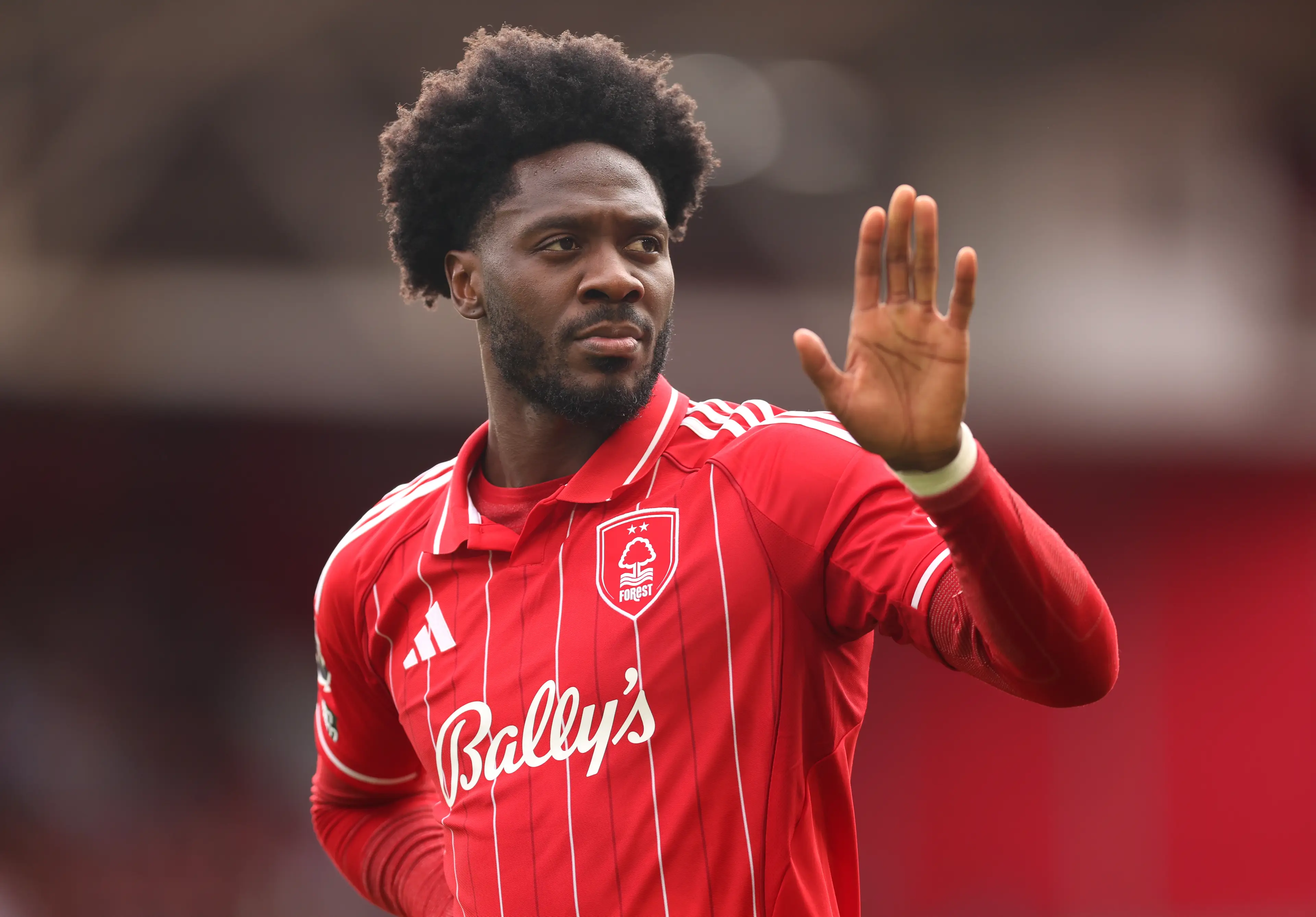 Ola Aina playing for Nottingham Forest. Image: Nigel French/Allstar / Contributor via Getty