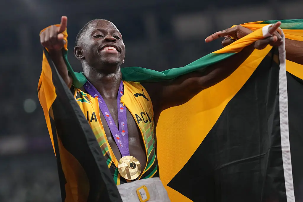 Oblique Seville won gold in the men's 100m final at the World Championships. (Image: Kaz Photography/Getty Images)