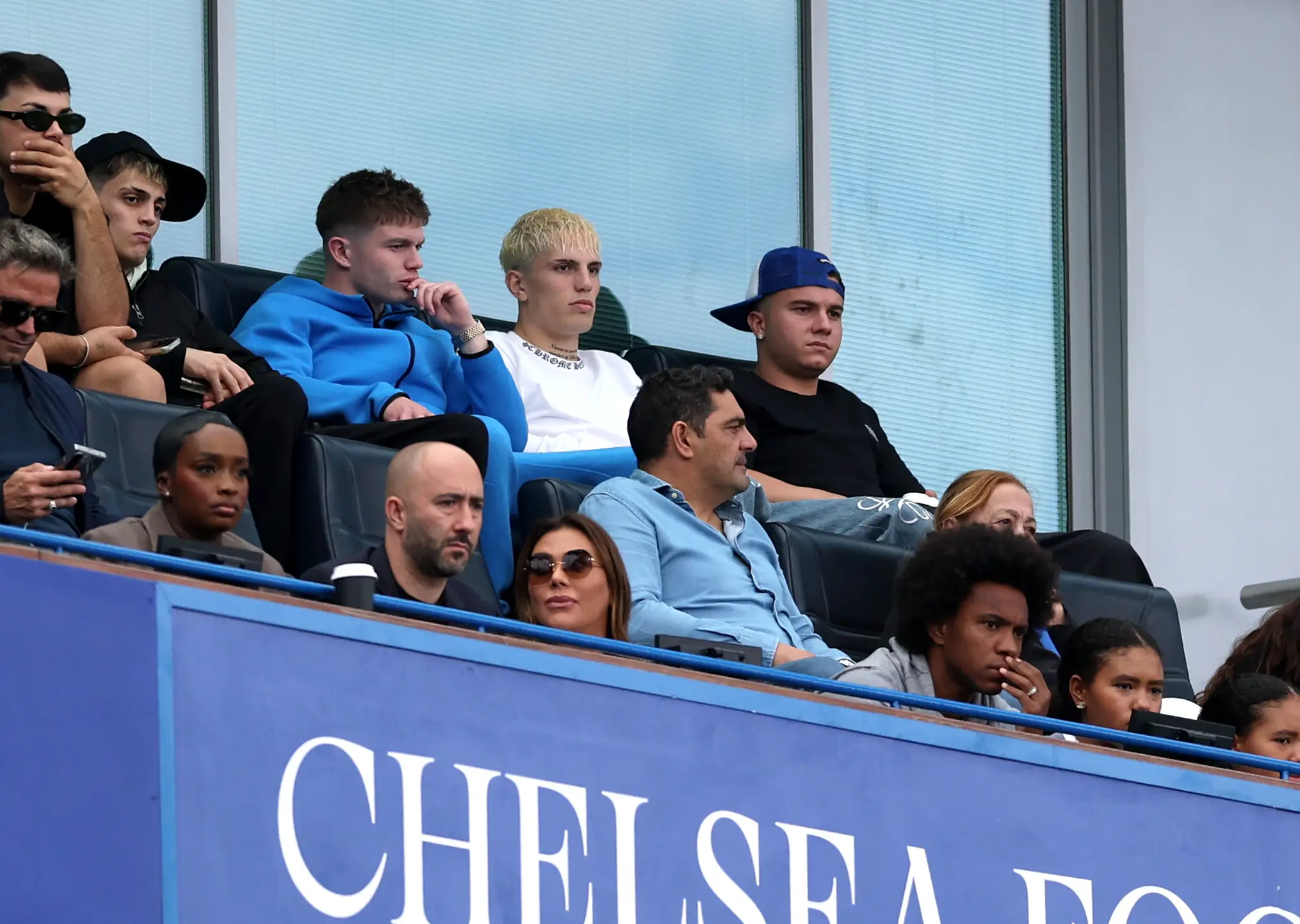 Garnacho was in the stands for Saturday's game at Stamford Bridge. Image credit: Getty