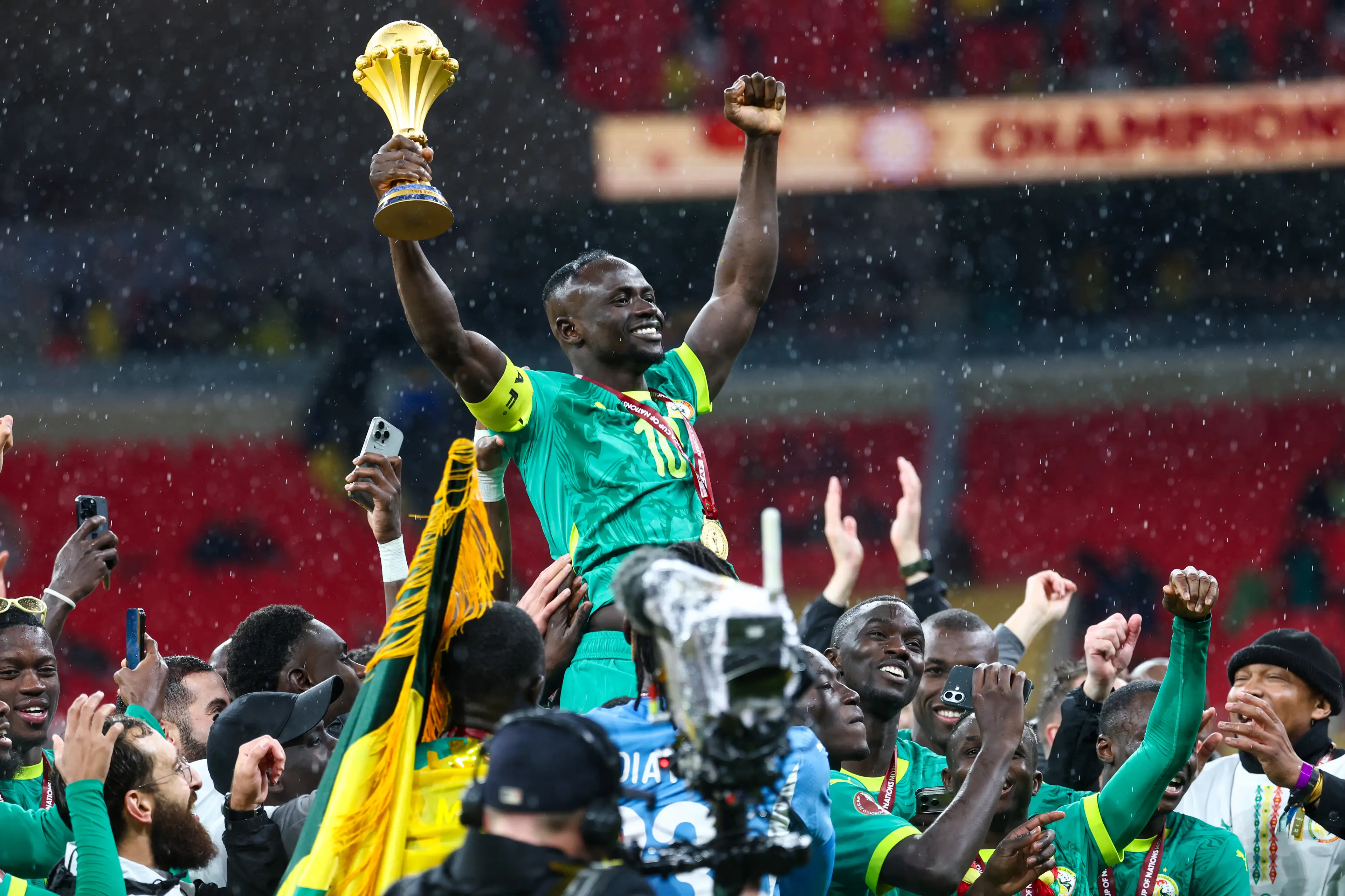 Sadio Mane captained Senegal to an AFCON win, only for the country to be stripped of the victory. Image: Getty