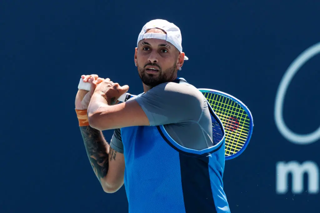 Nick Kyrgios has promised he will take the Battle of the Sexes match against Sabalenka seriously. (Image:  Frey/TPN/Getty Images)