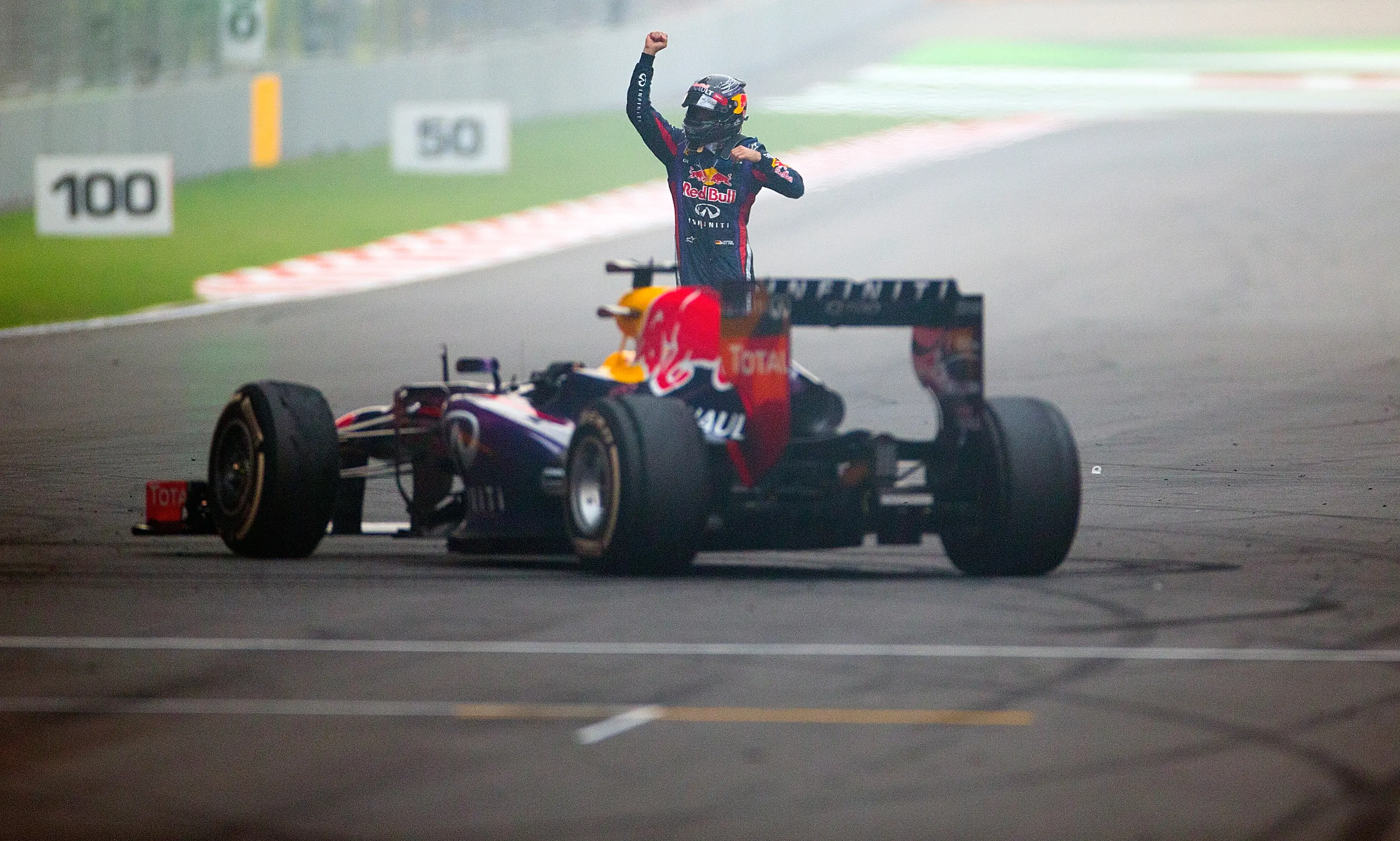 Sebastian Vettel won all three Indian Grands Prix. Image