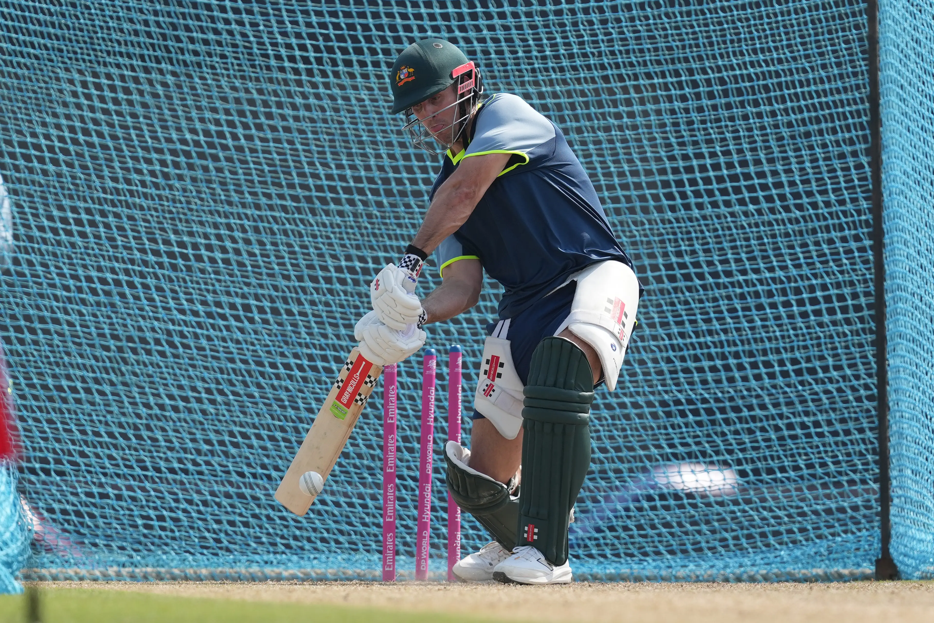 Mitchell Marsh picked up a nasty groin injury in the nets. Image: Getty 